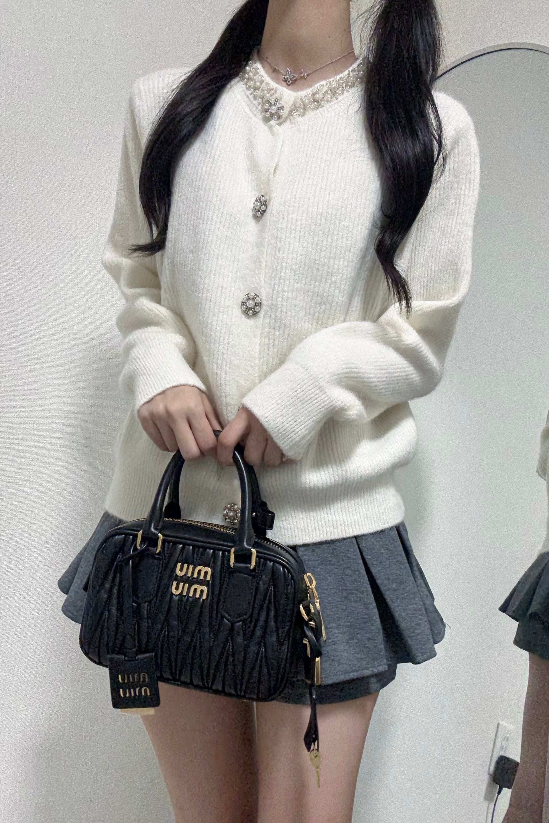 ビジューニットカーディガン KR12347