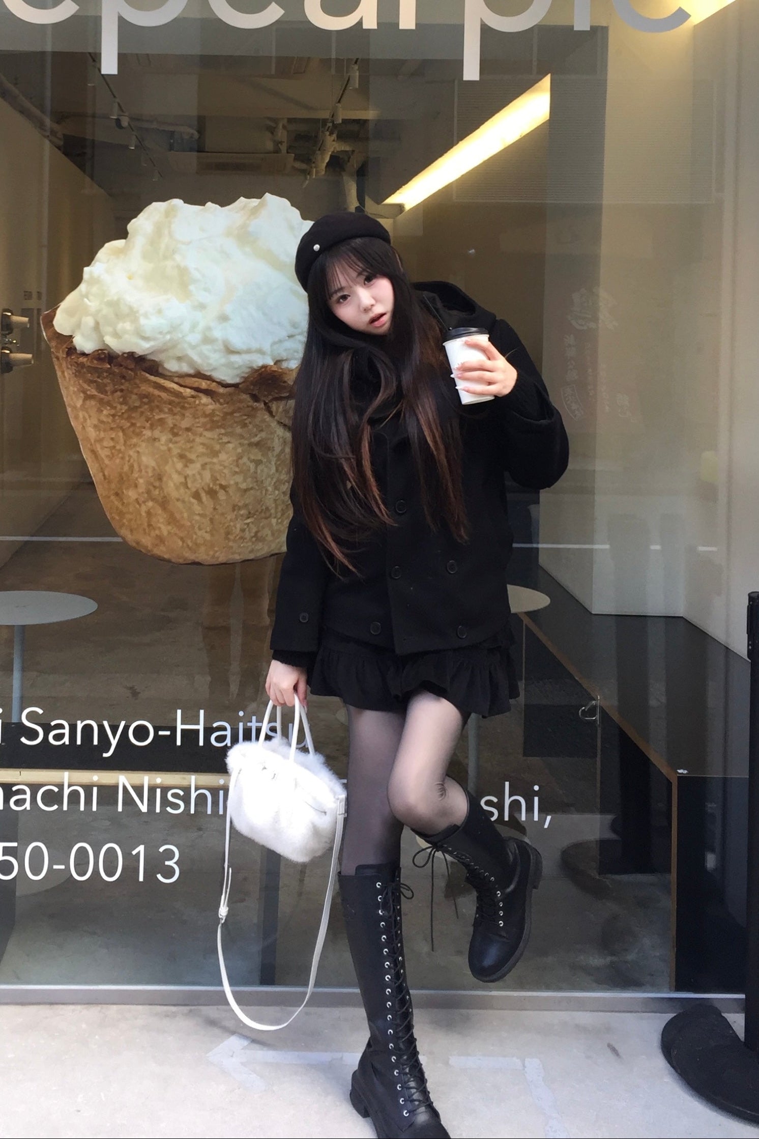 フェイクファーベルトバッグ KR14165