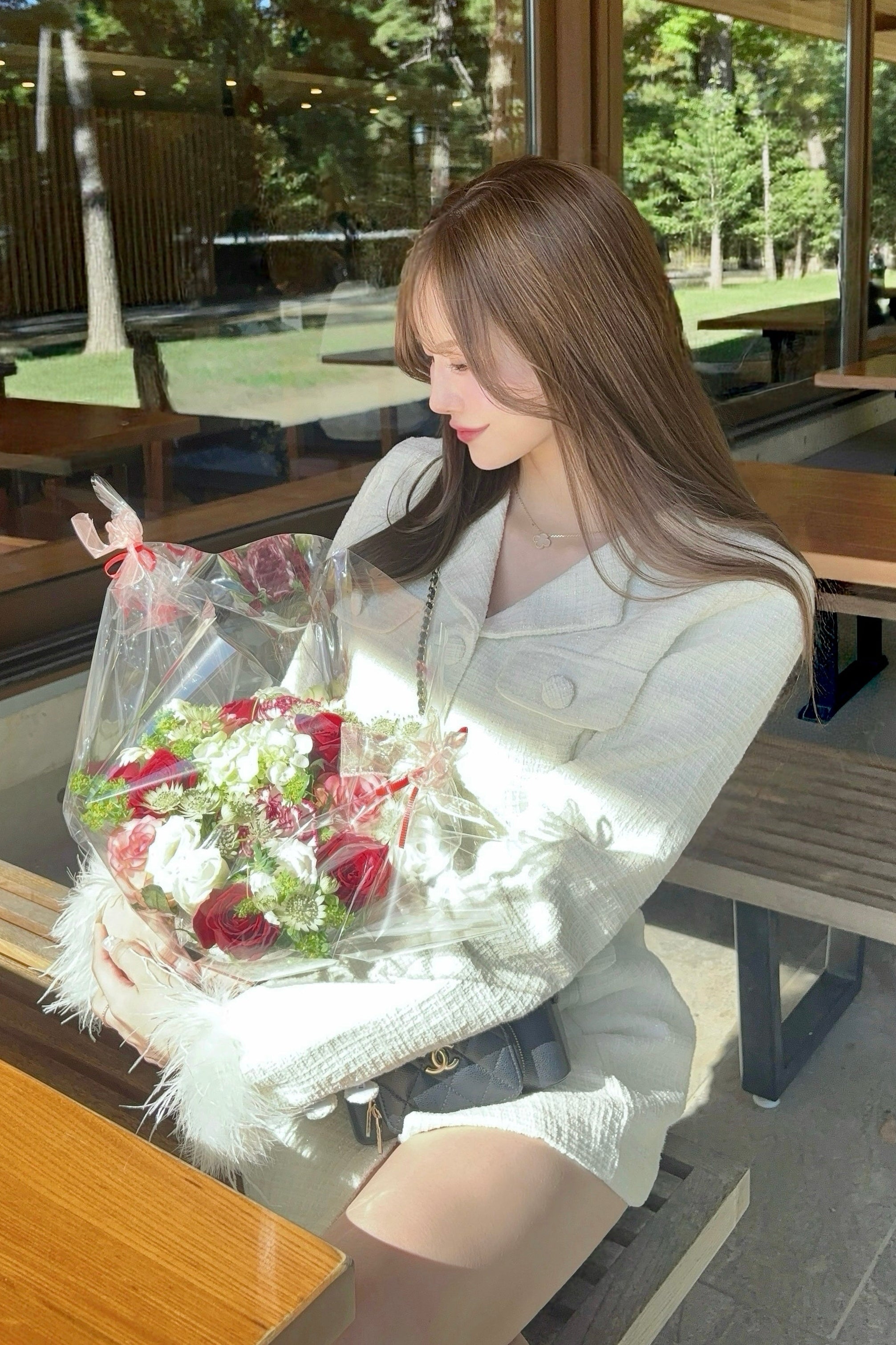 フレアツイードワンピース KR12292