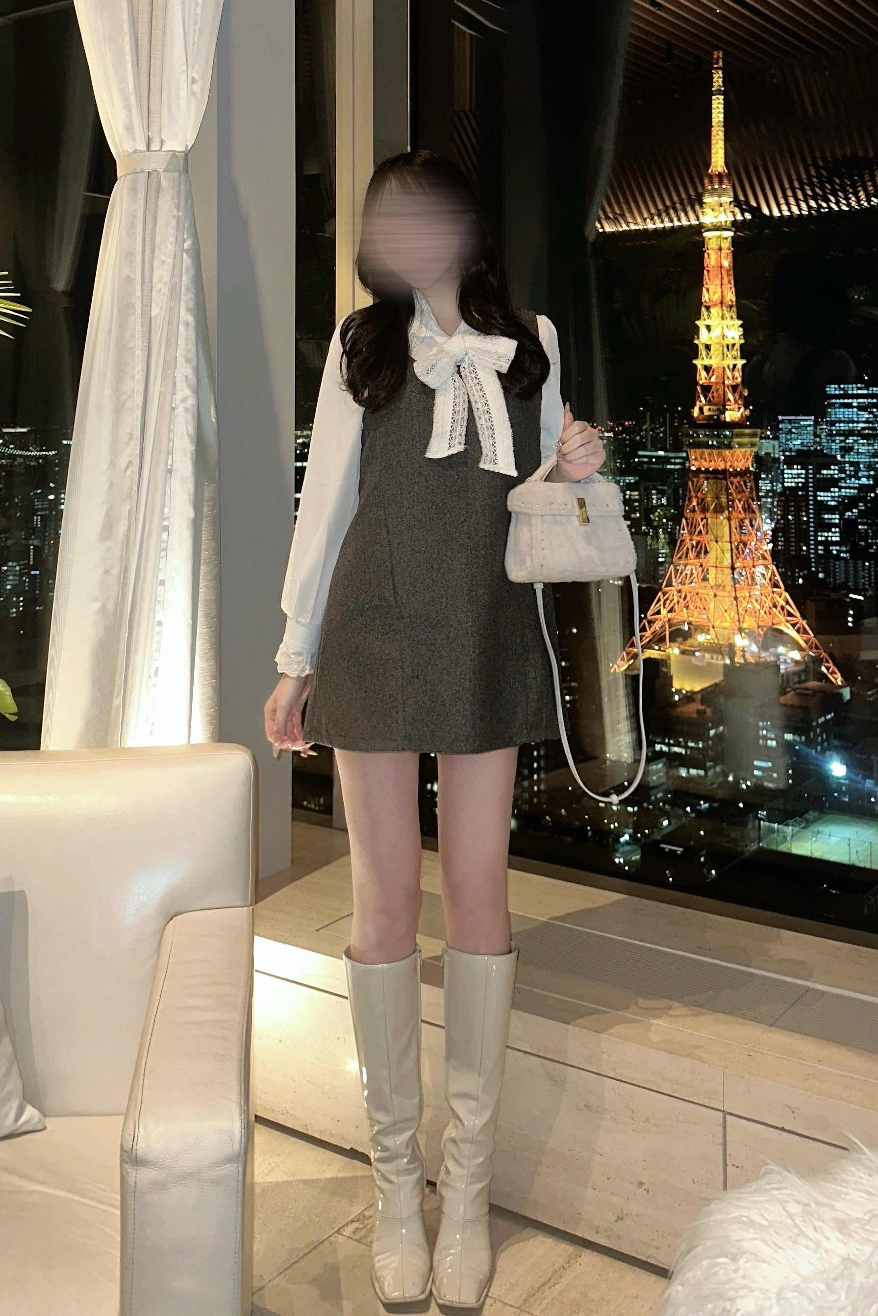 レースリボンフレンチミニワンピース KR13808