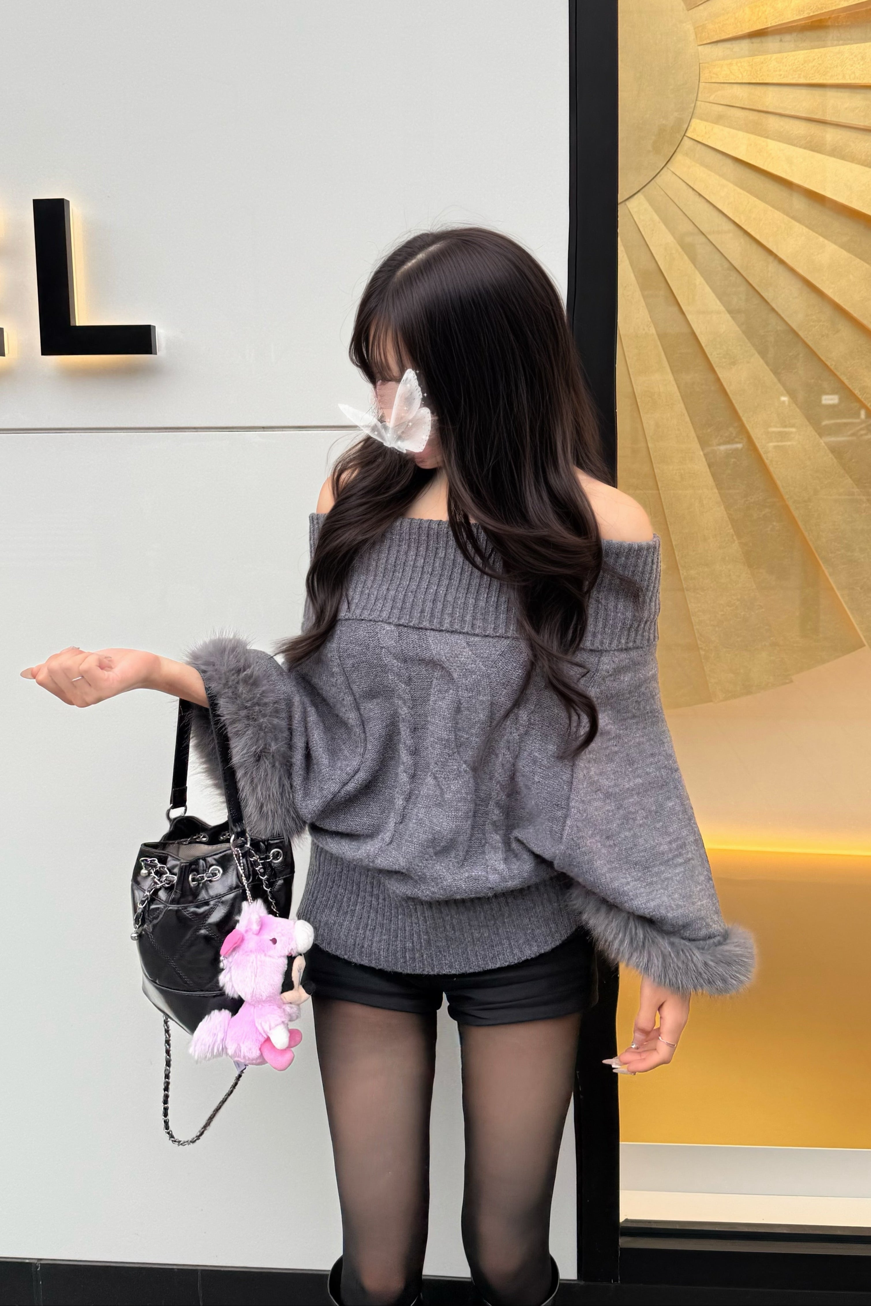 オフショルファースリーブニット KR13915