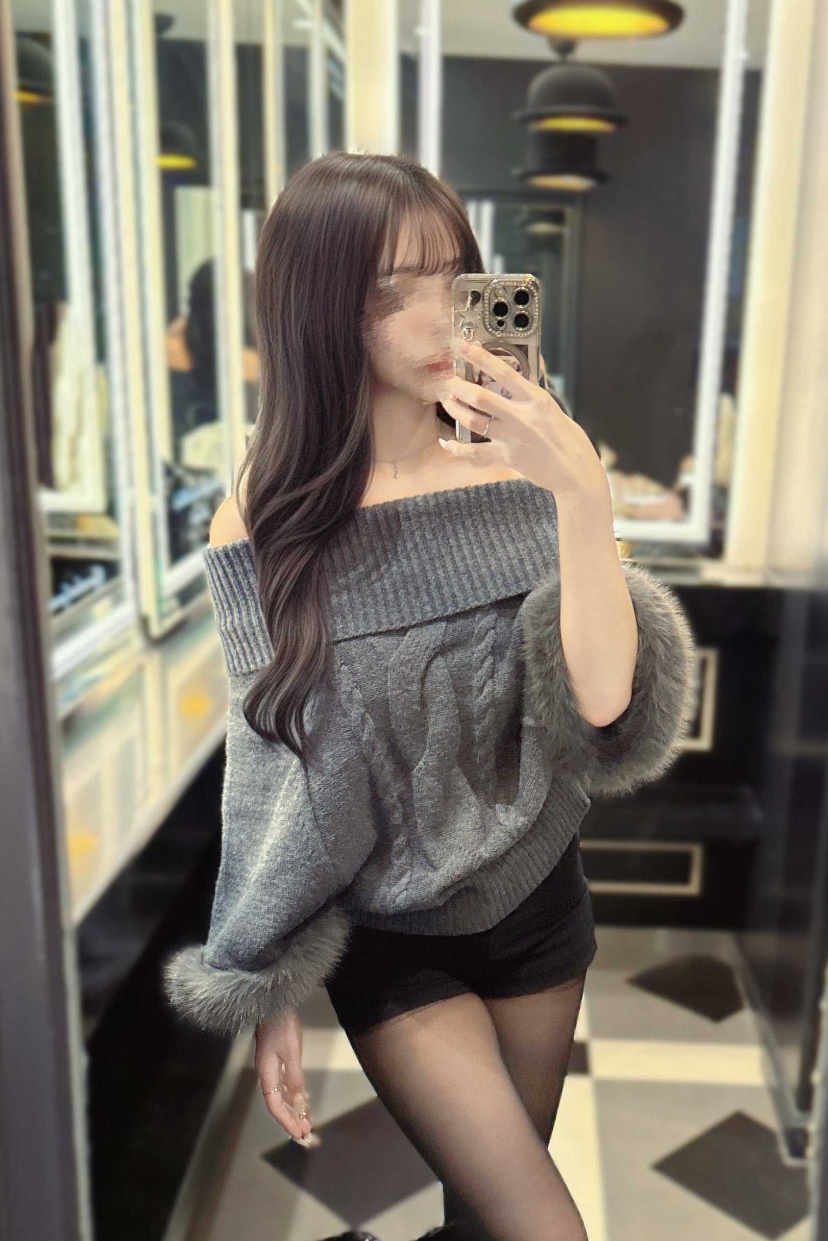 オフショルファースリーブニット KR13915