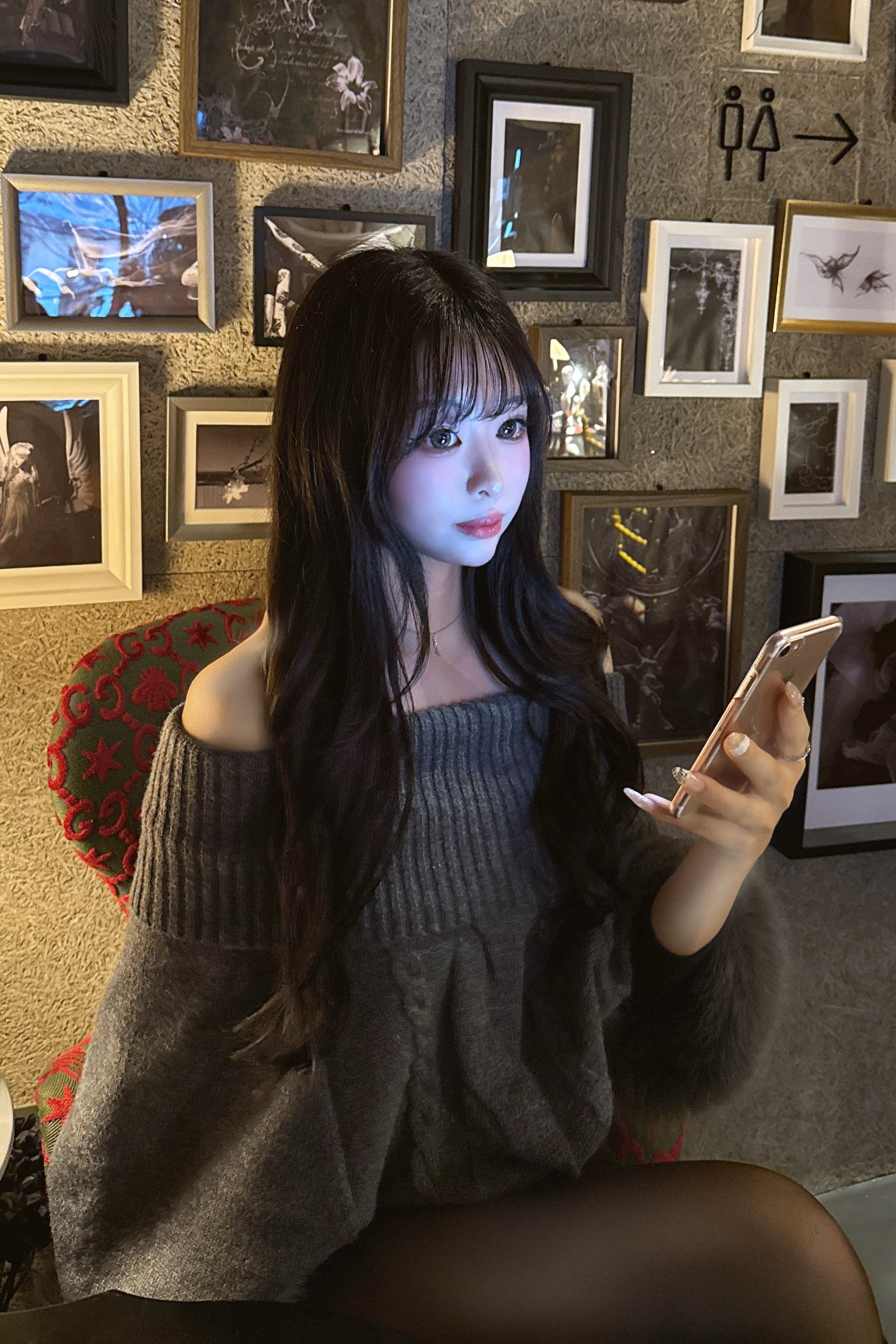 オフショルファースリーブニット KR13915