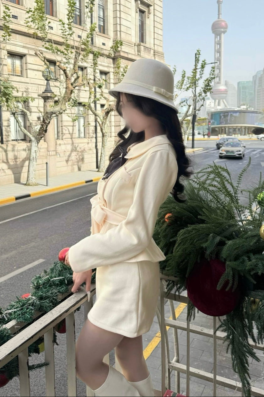 リボンタイペプラムセットアップ KR30057