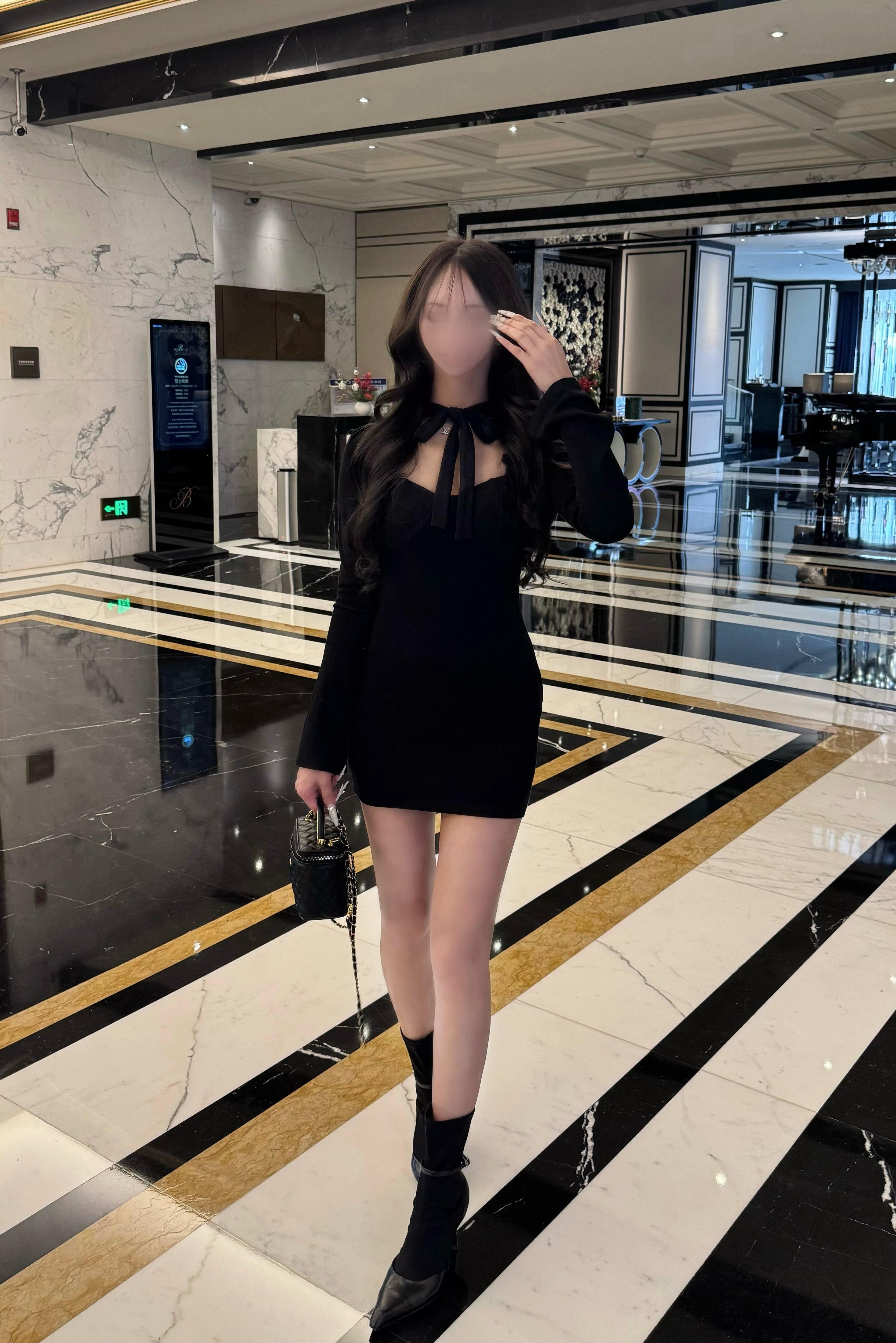 ショルダーリボンミニワンピース KR13588