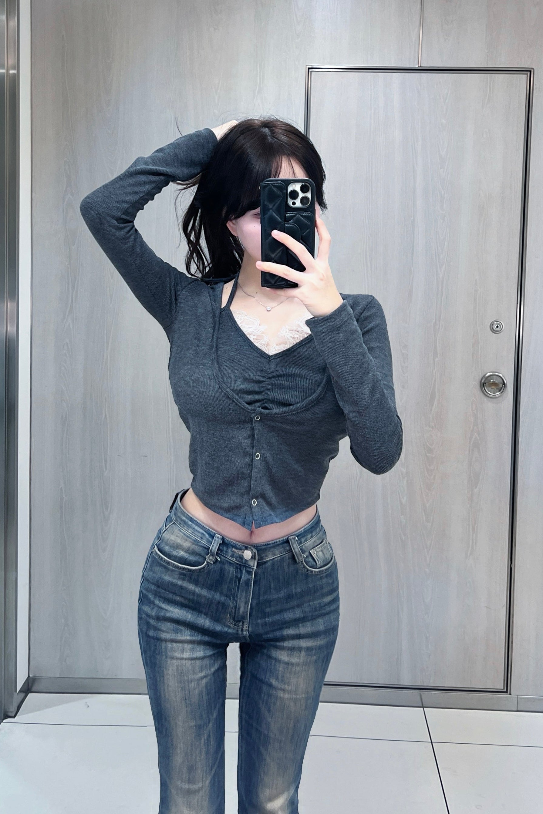 ギャザーキャミソールカットソー KR14407