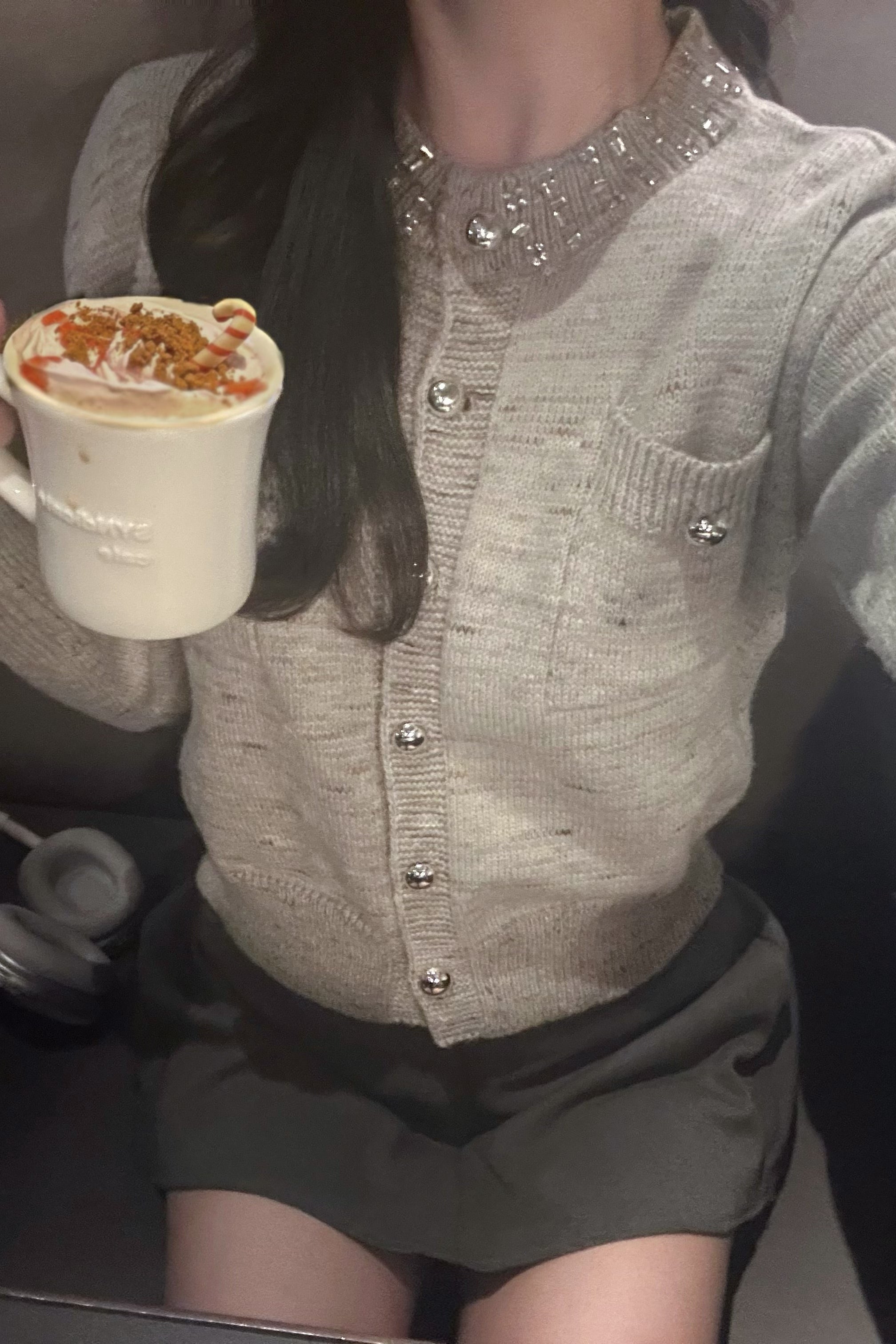 ミックスビジューカーディガン KR13809