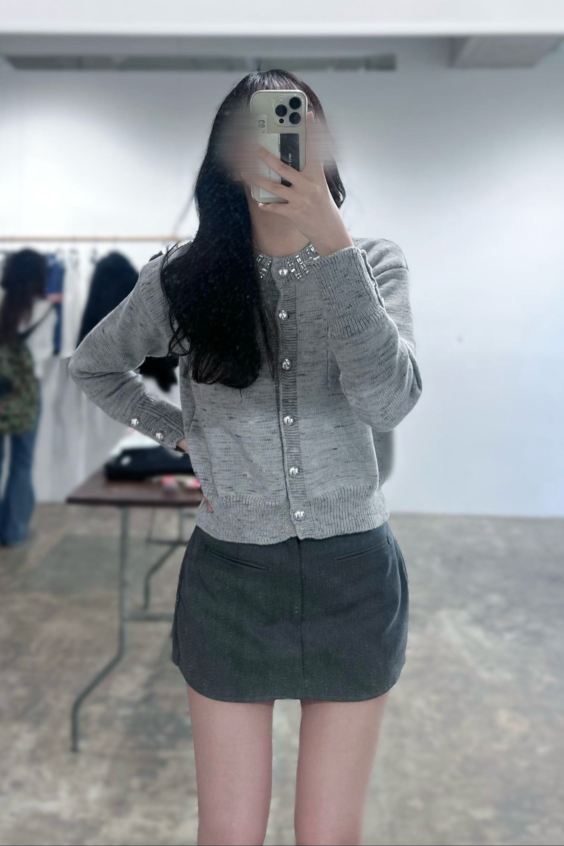 ミックスビジューカーディガン KR13809