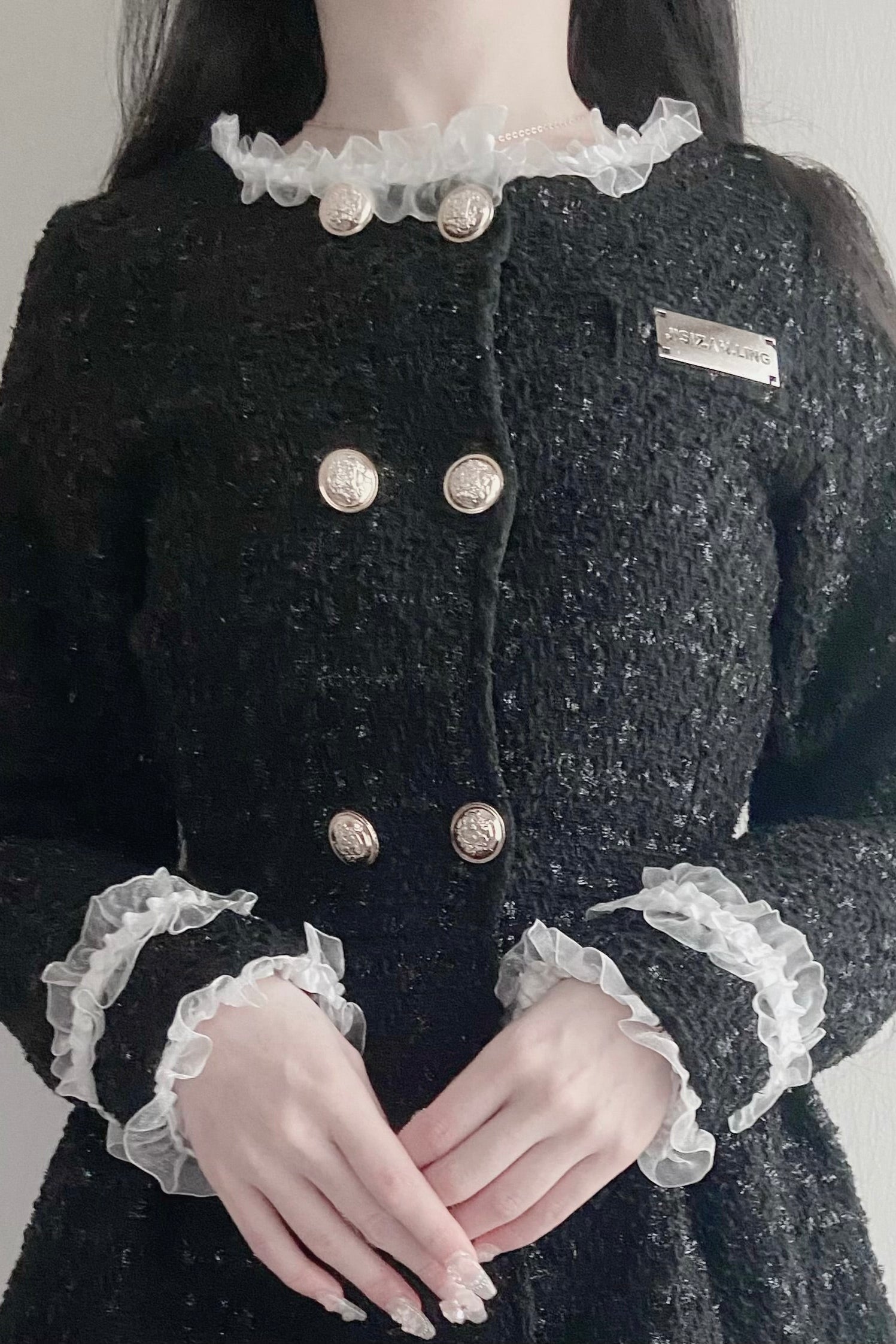 ツイードフリルワンピース KR14132