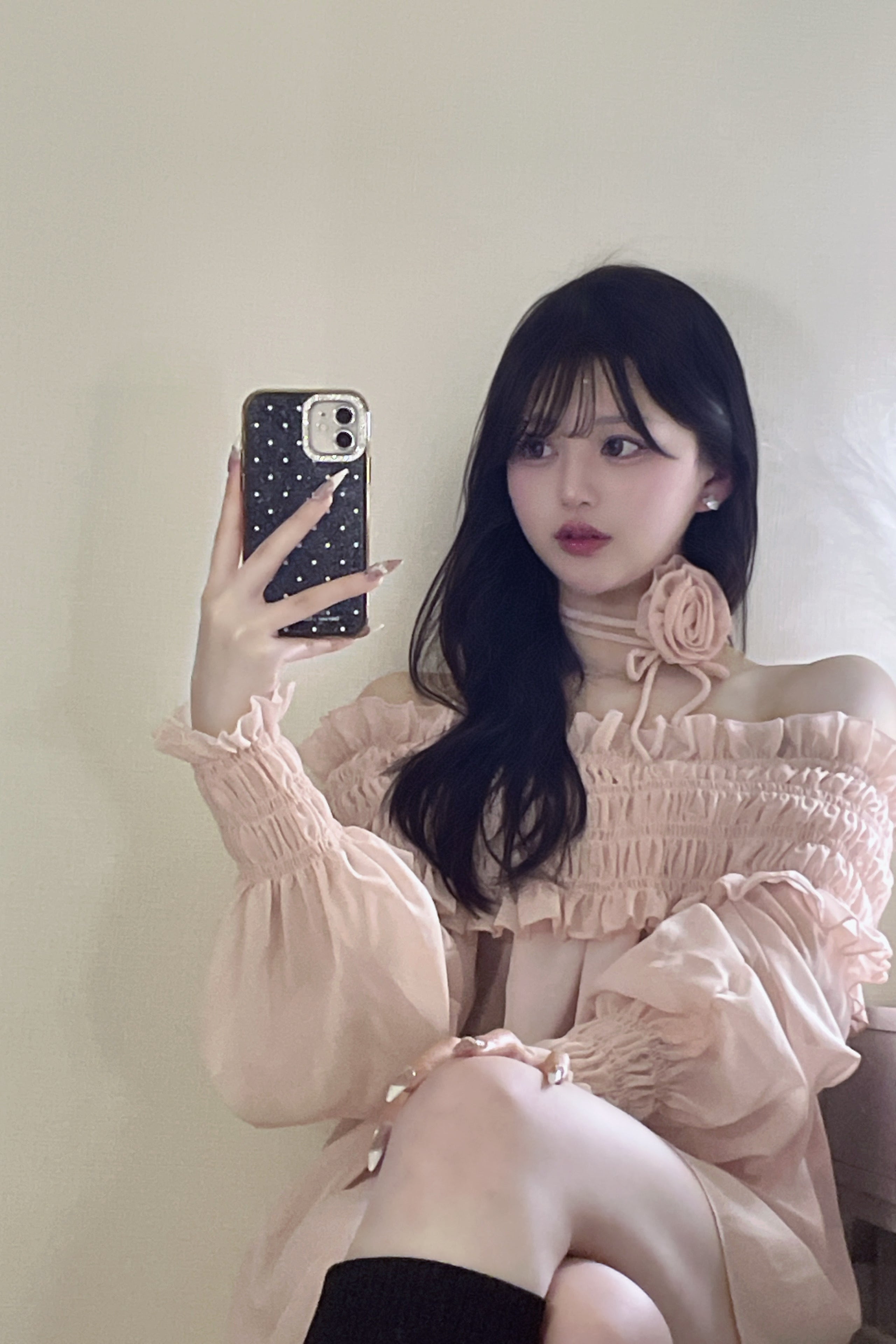 ローズモチーフチョーカーツキブラウス KR13598