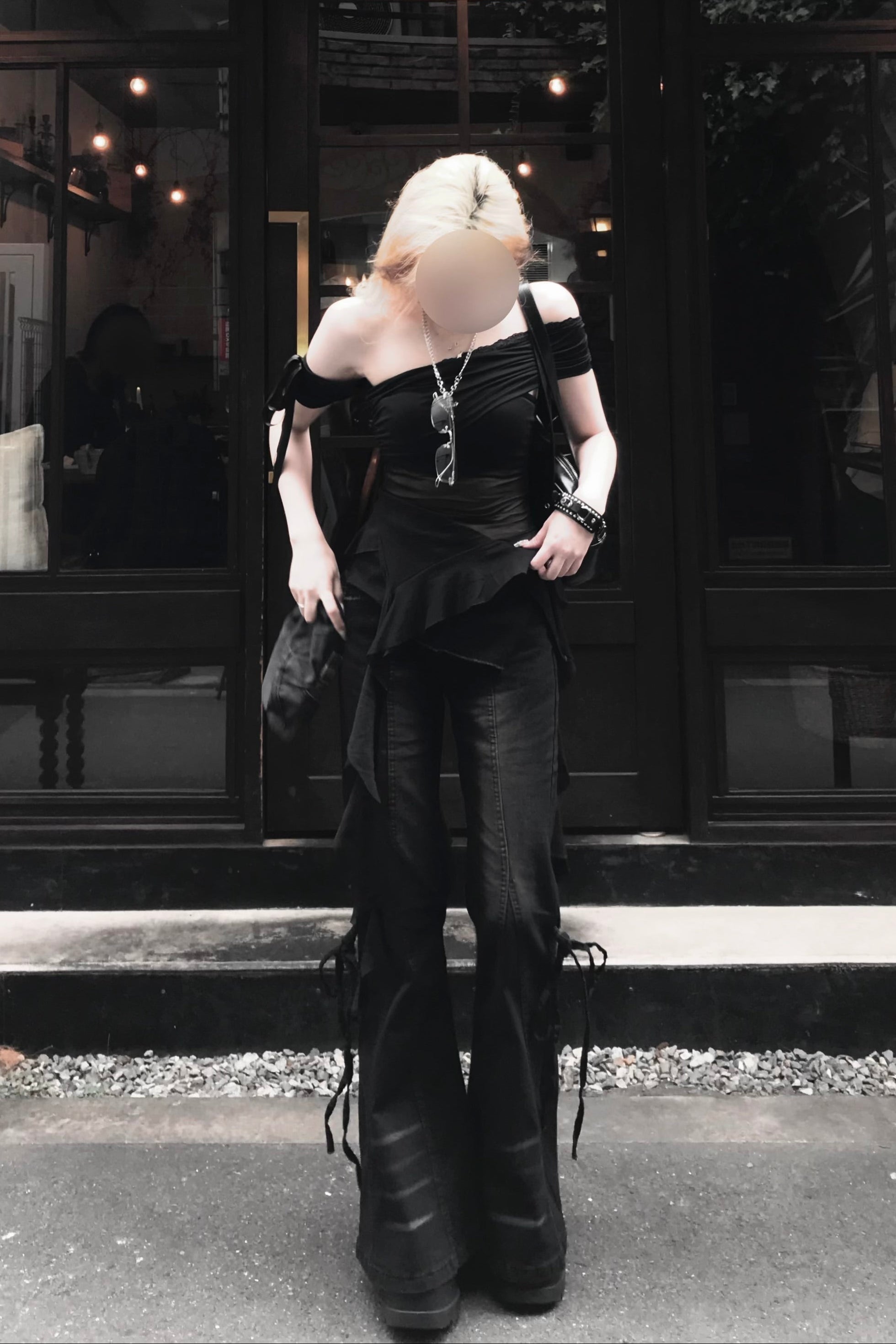 リボンフレアスカートデニム KR14664