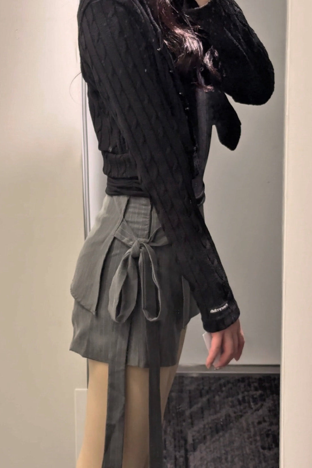 リボンストライプスカート KR14196