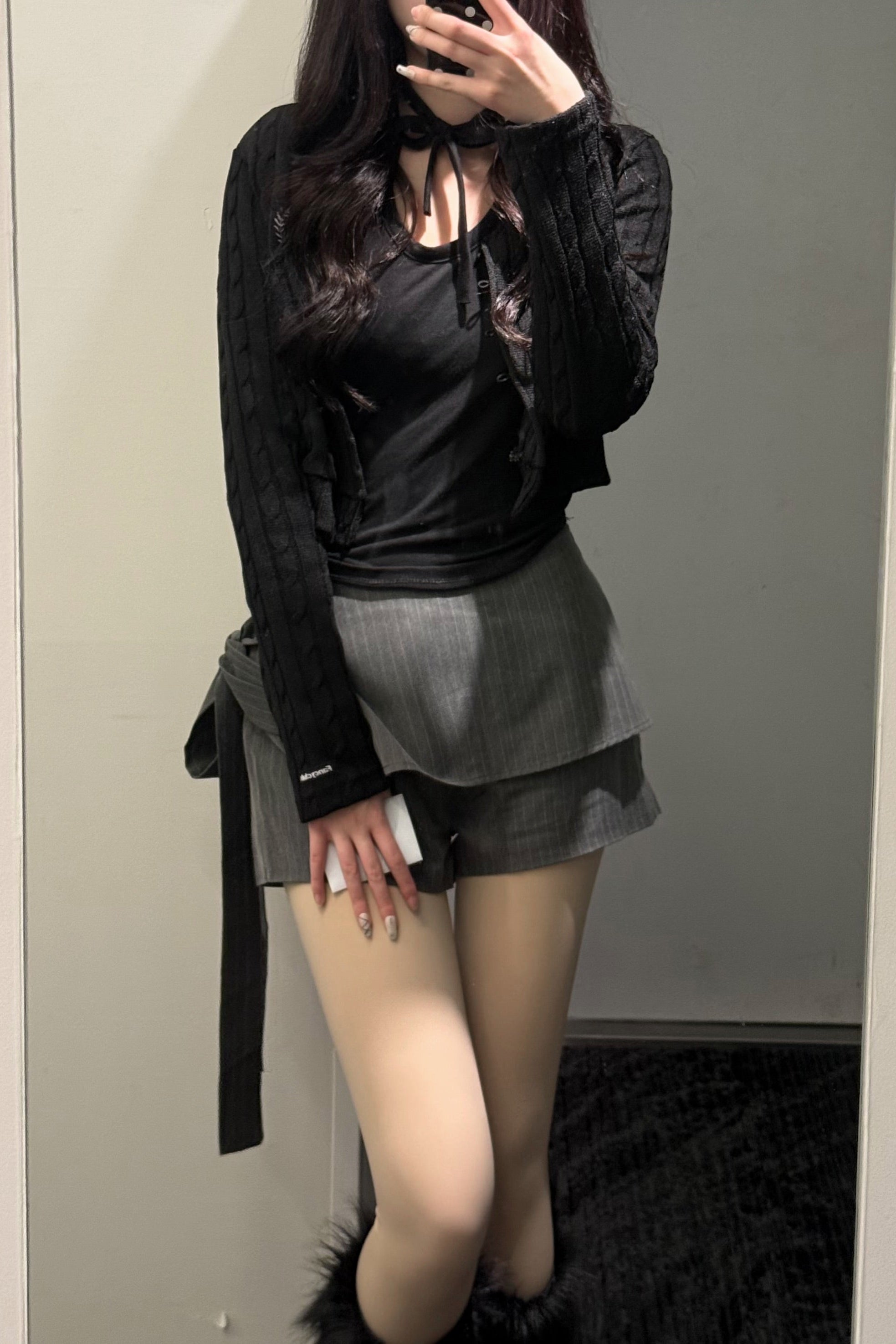 リボンストライプスカート KR14196