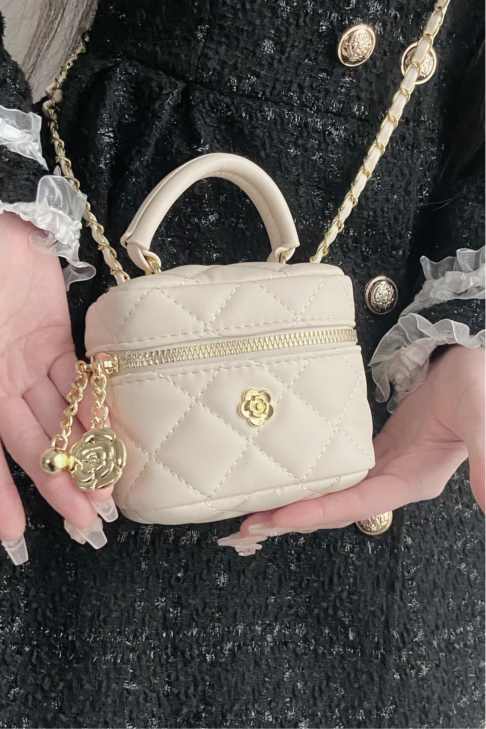 ローズキルティングバニティバッグ KR14133