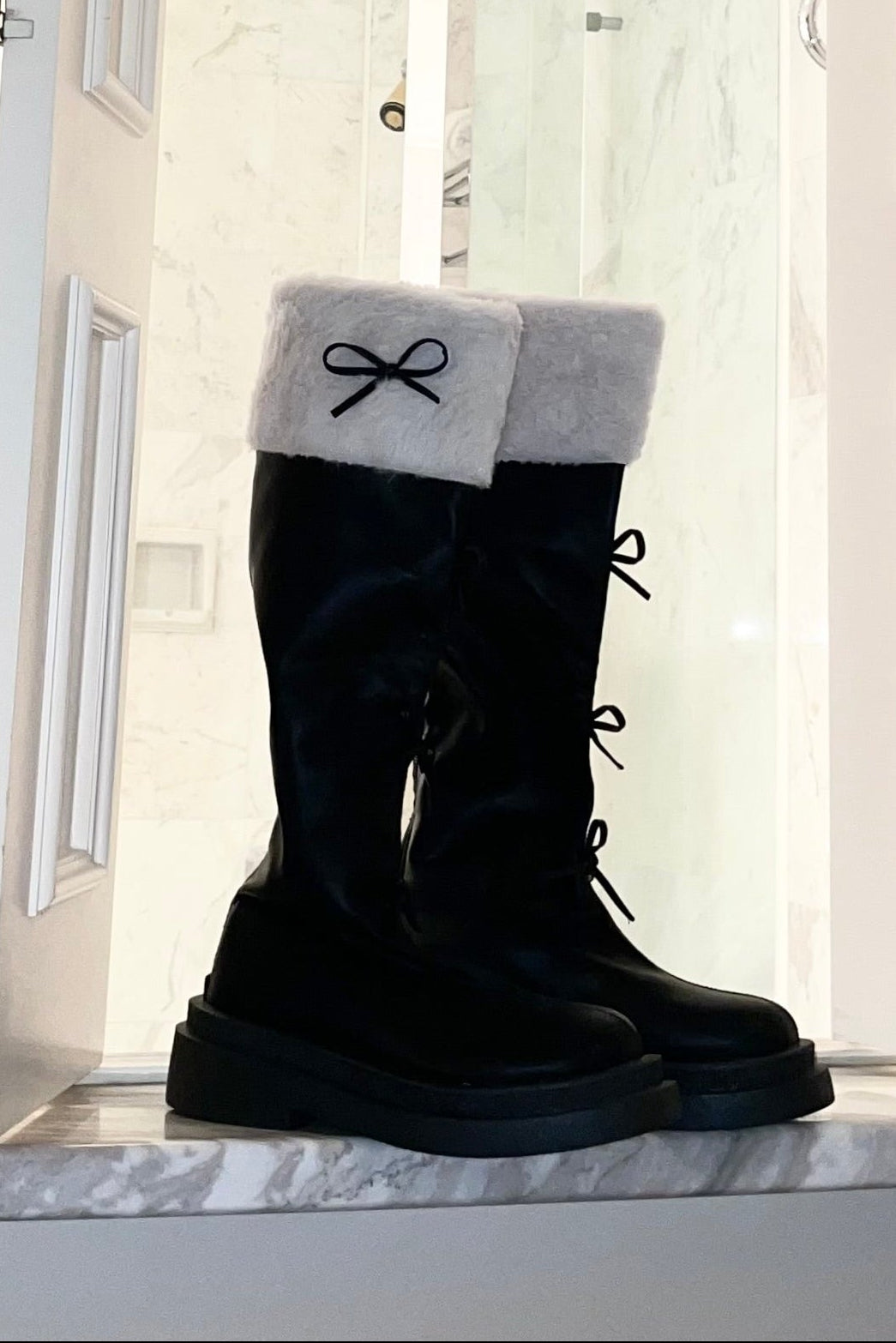 リボンファーロングブーツ KR13555