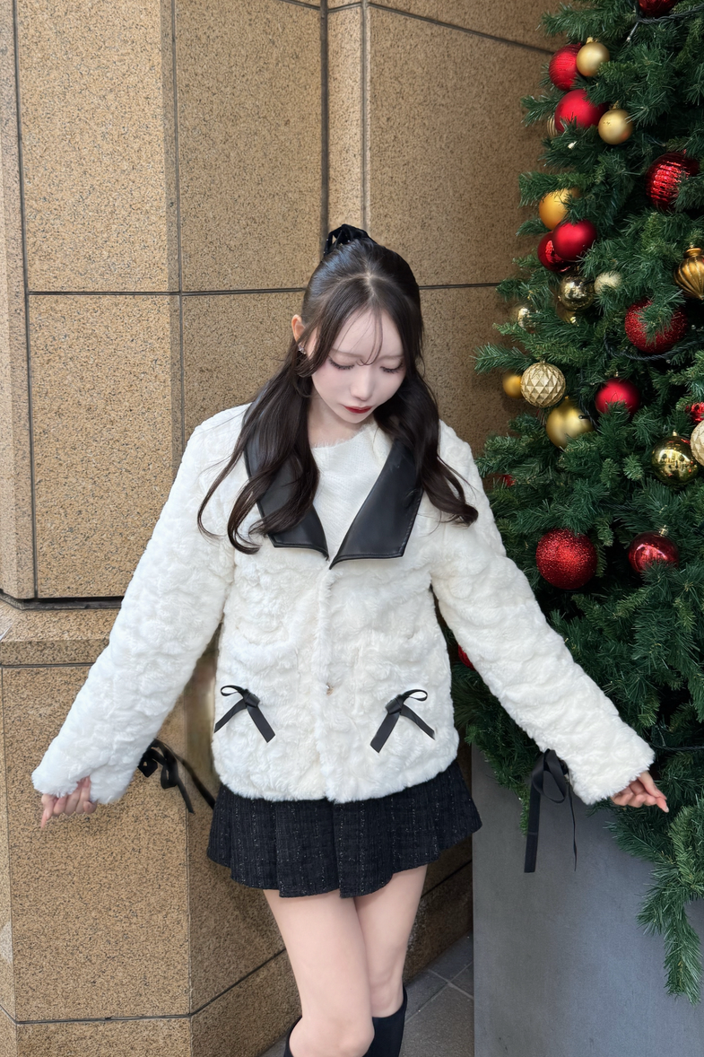 パールリボンファージャケット KR30235