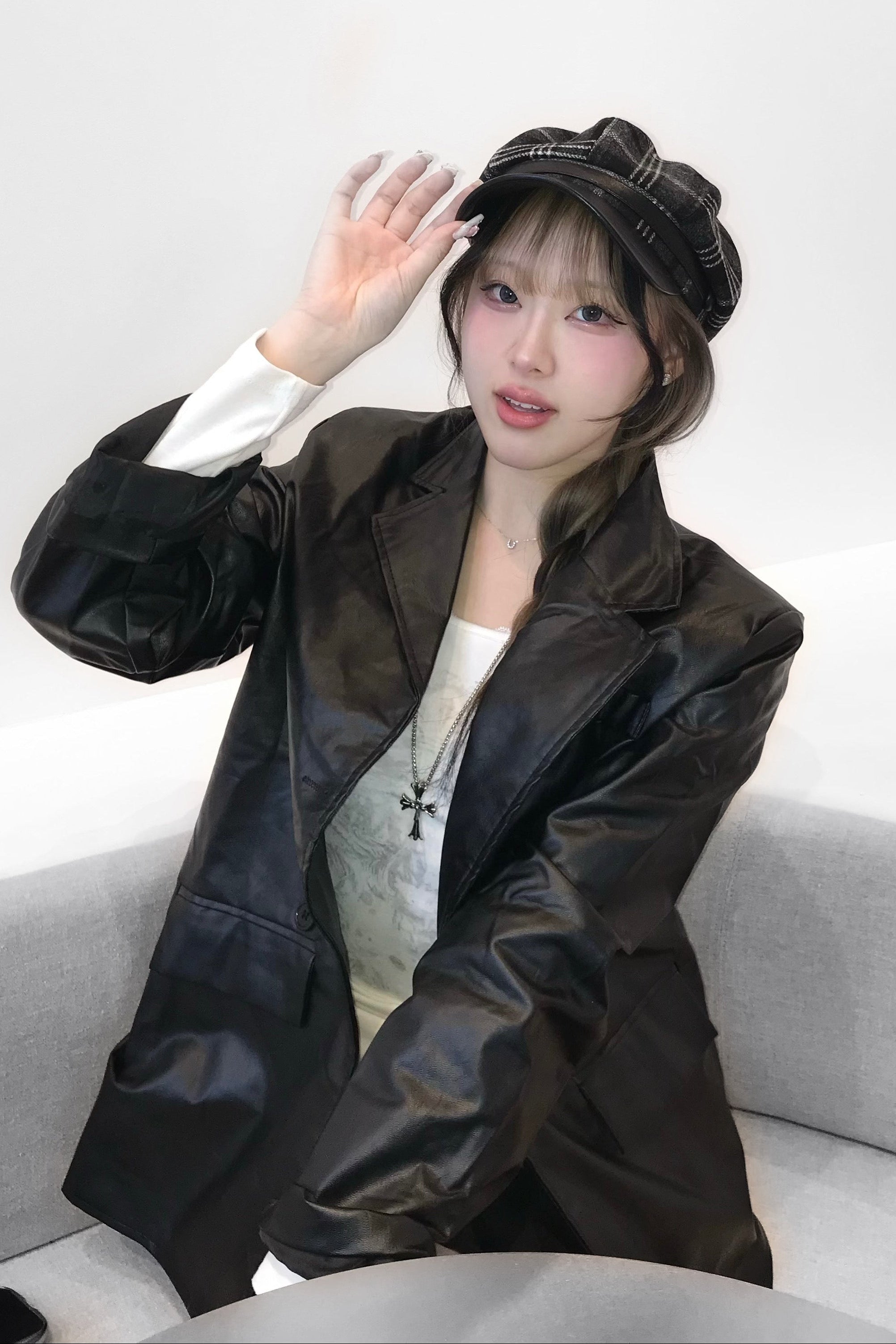 モードフェイクレザージャケット KR13140