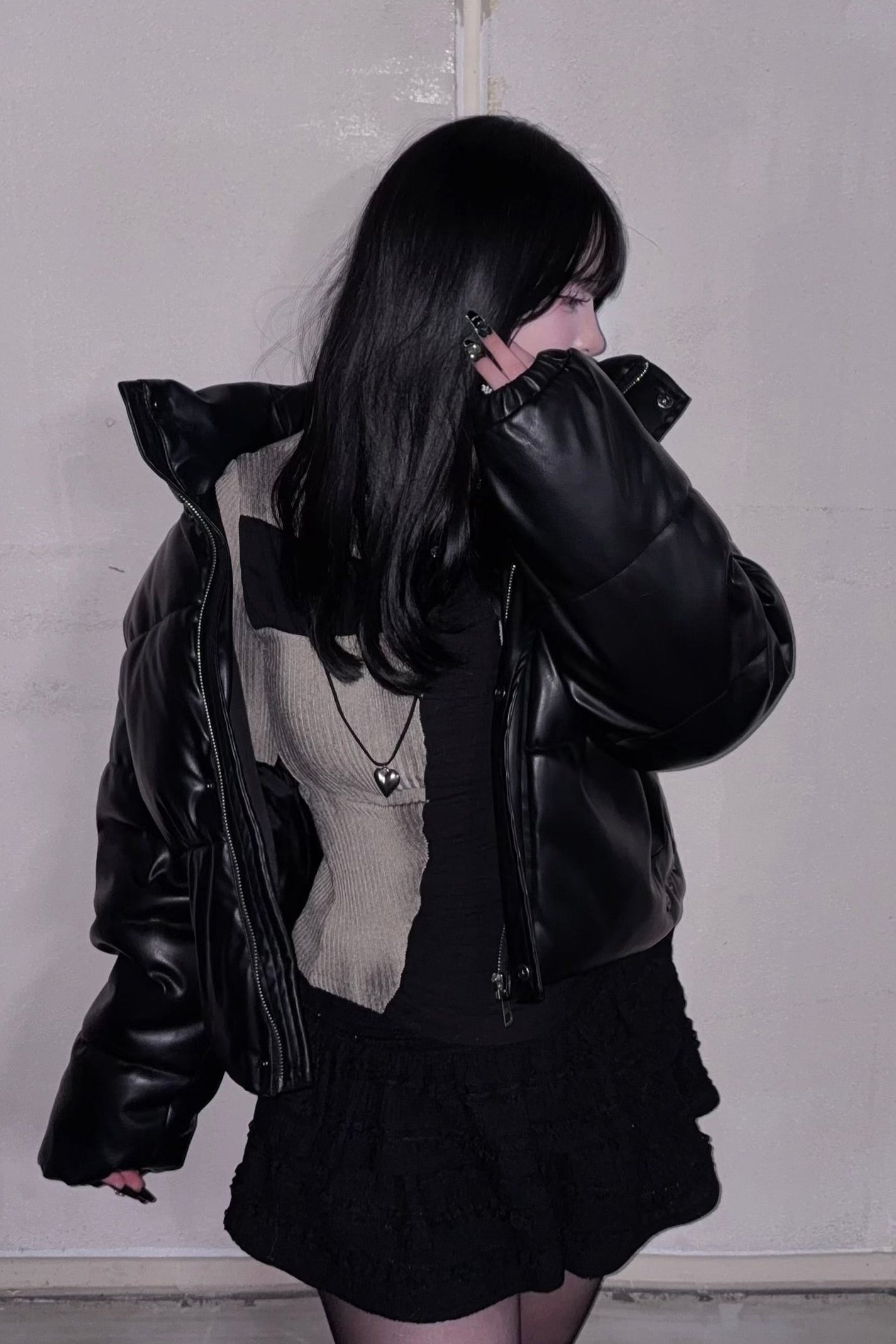 フェイクレザーショートダウン KR30168