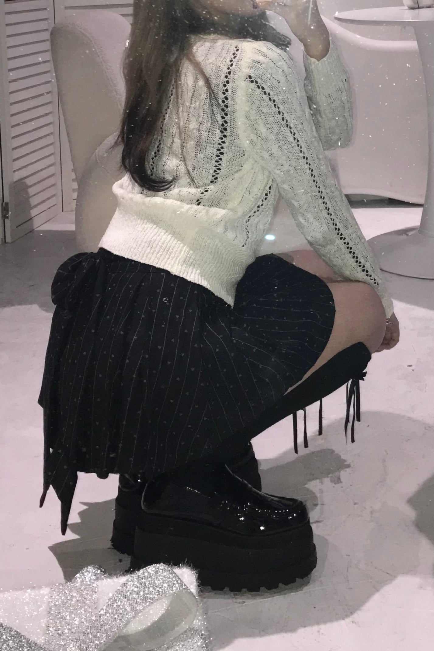 ケーブルダブルボタンカーディガン KR13973