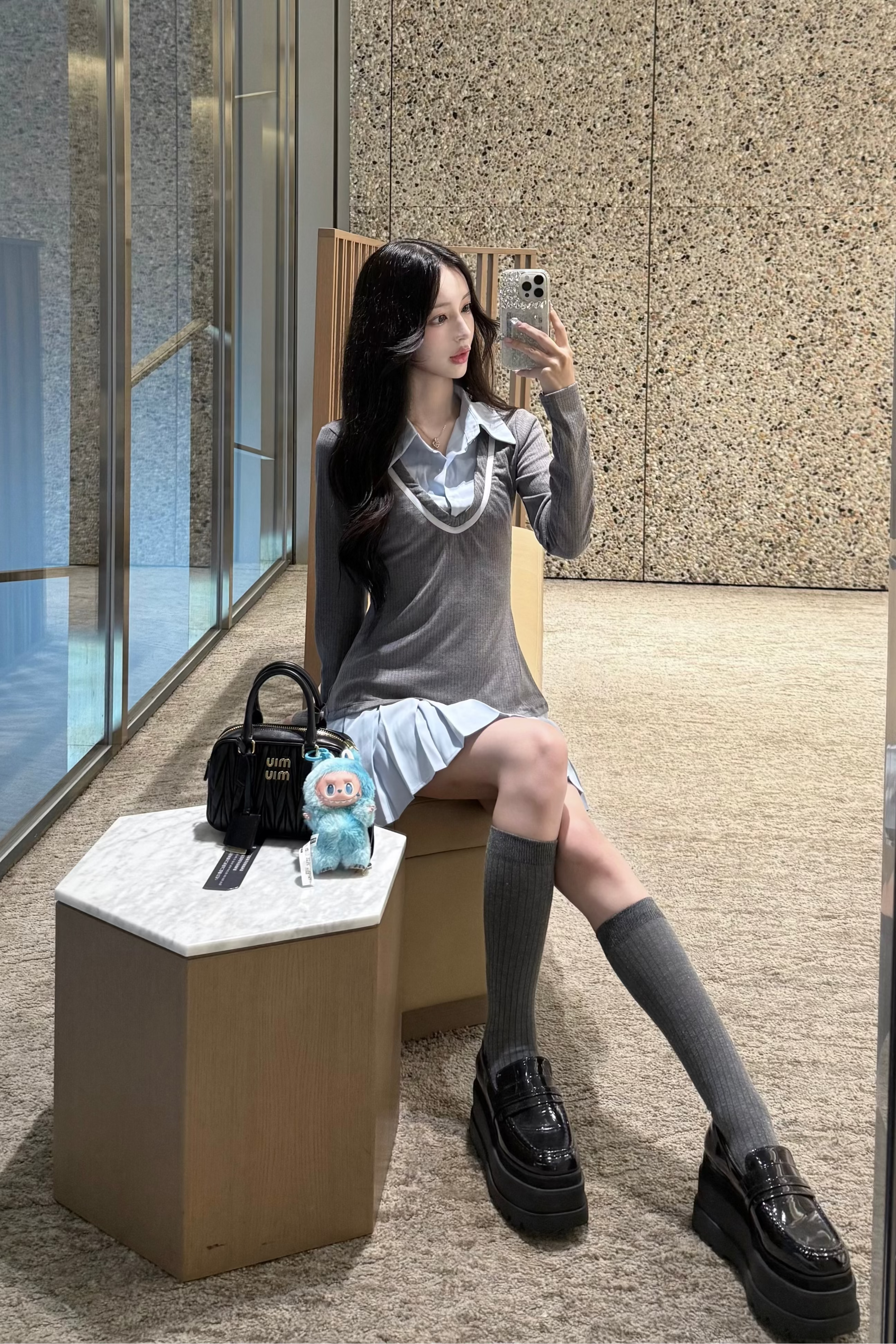 カーディレイヤードプリーツワンピ KR11207