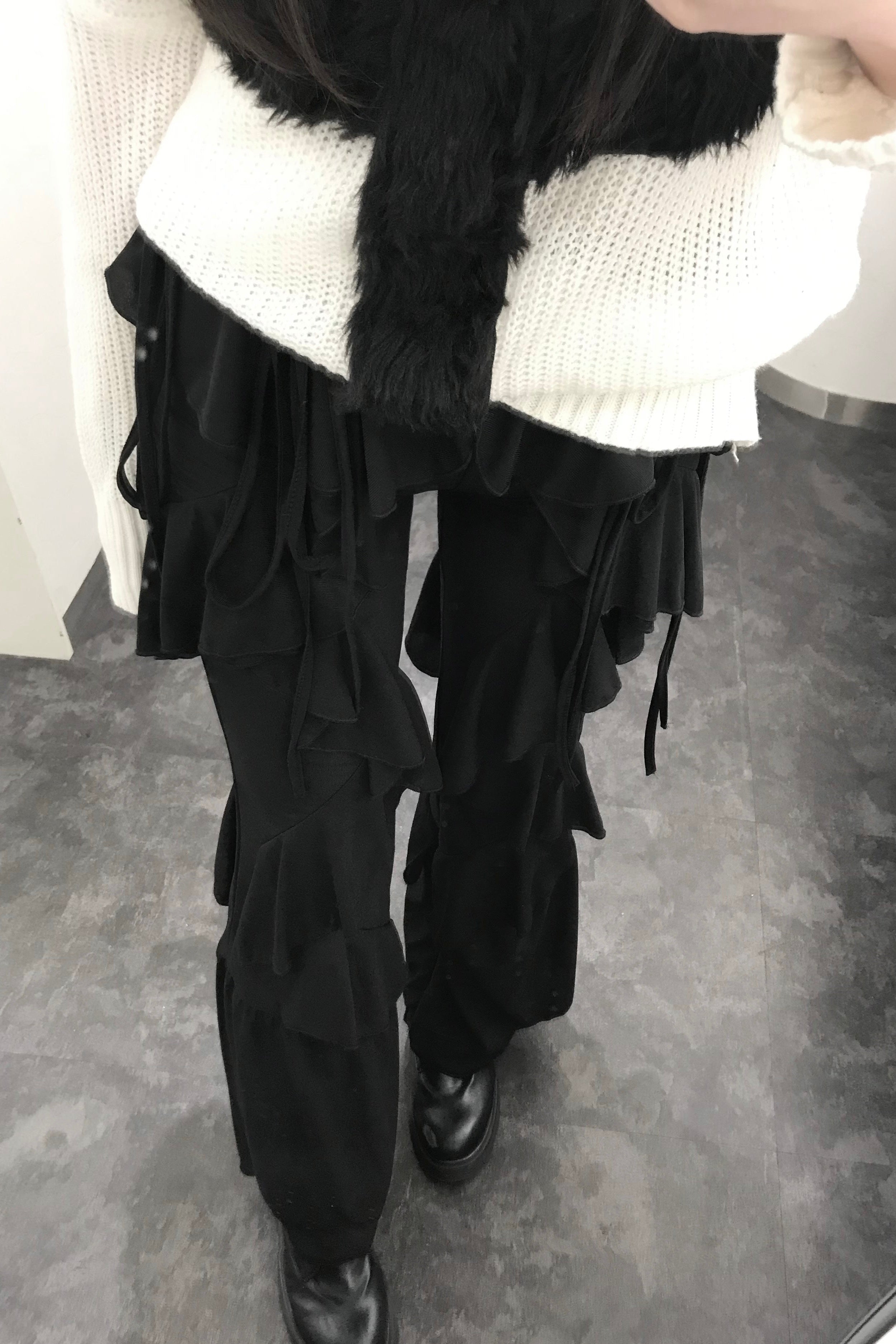 レースヘムデザインパンツ KR13543