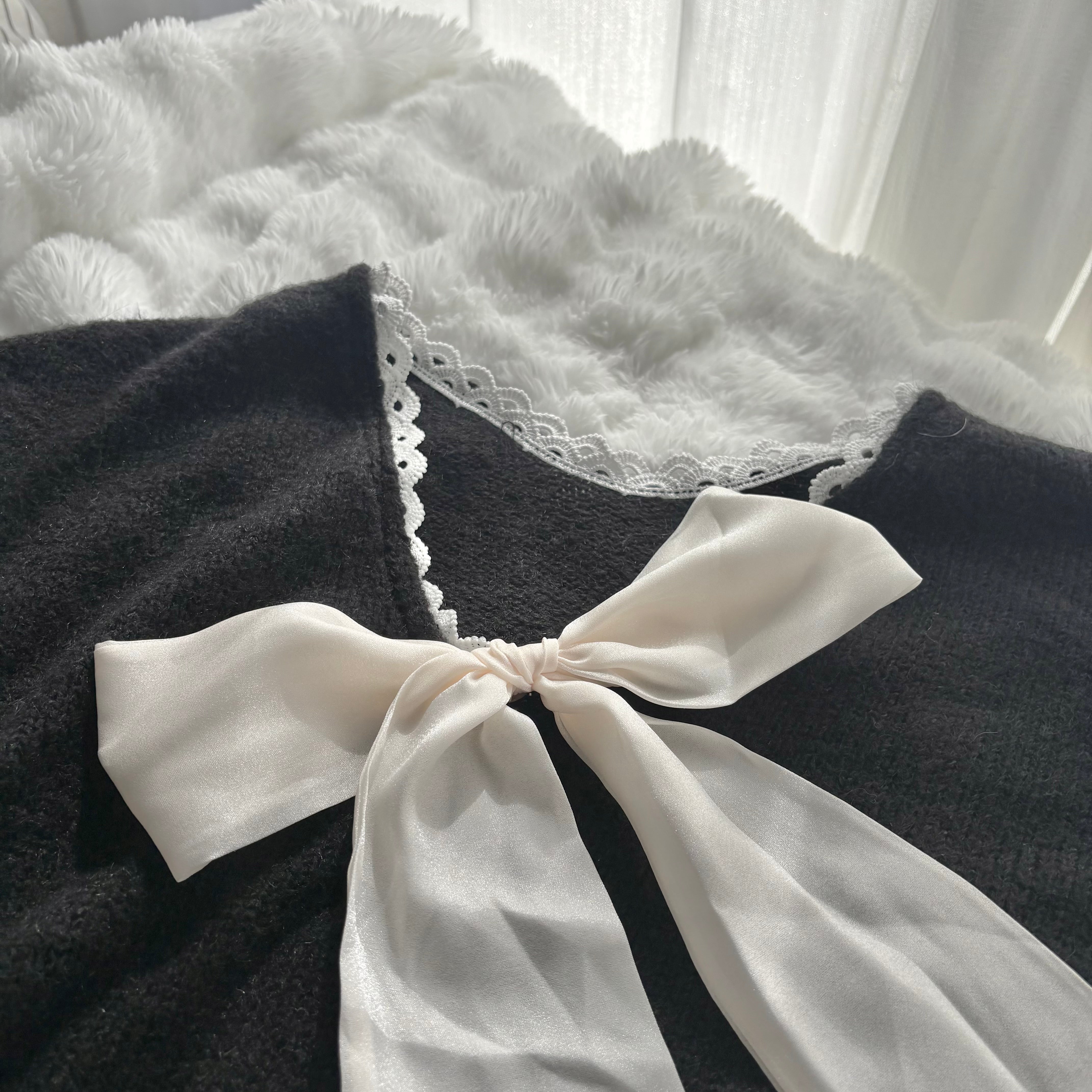 バックリボンニット KR13653