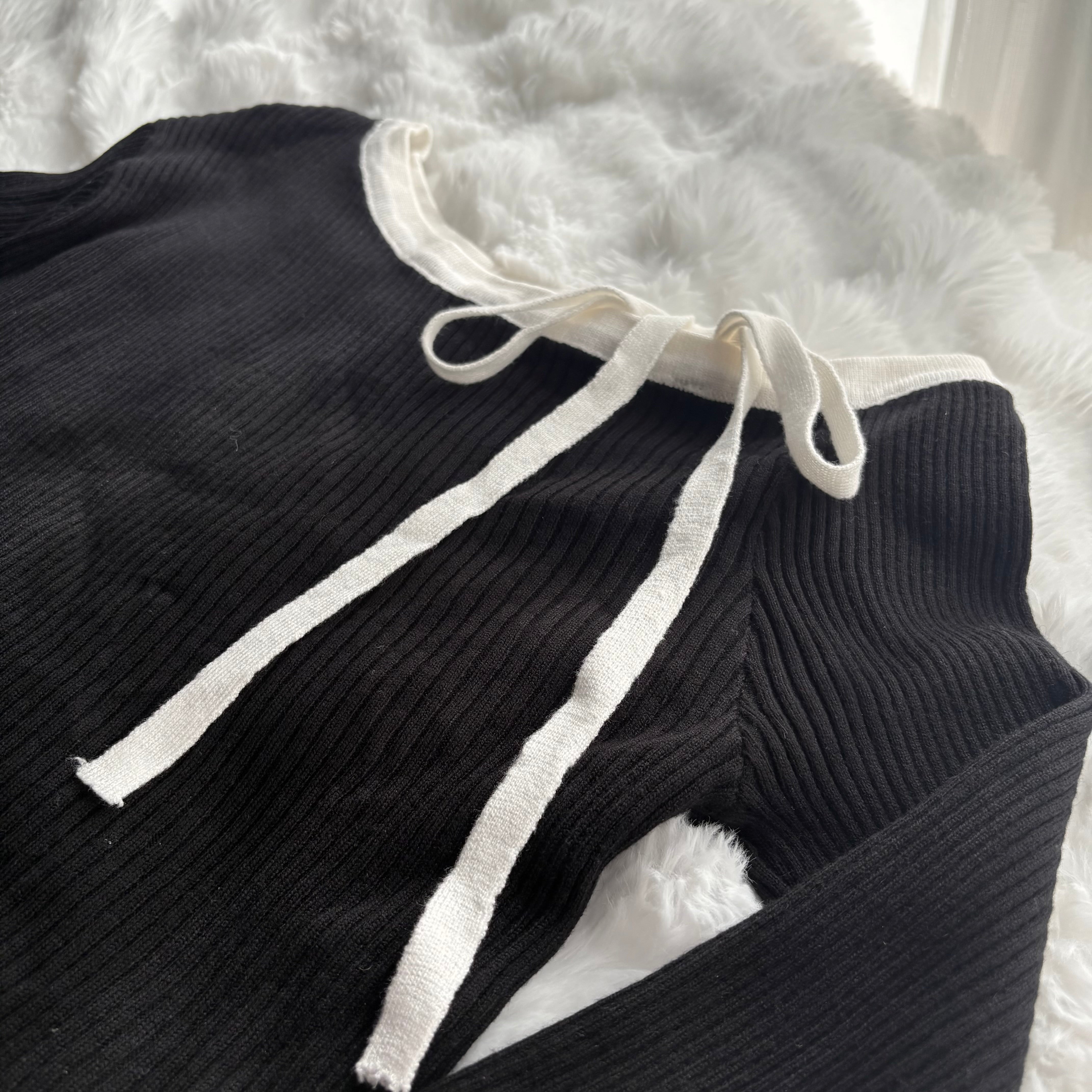 バイカラーワンショルニット KR13650