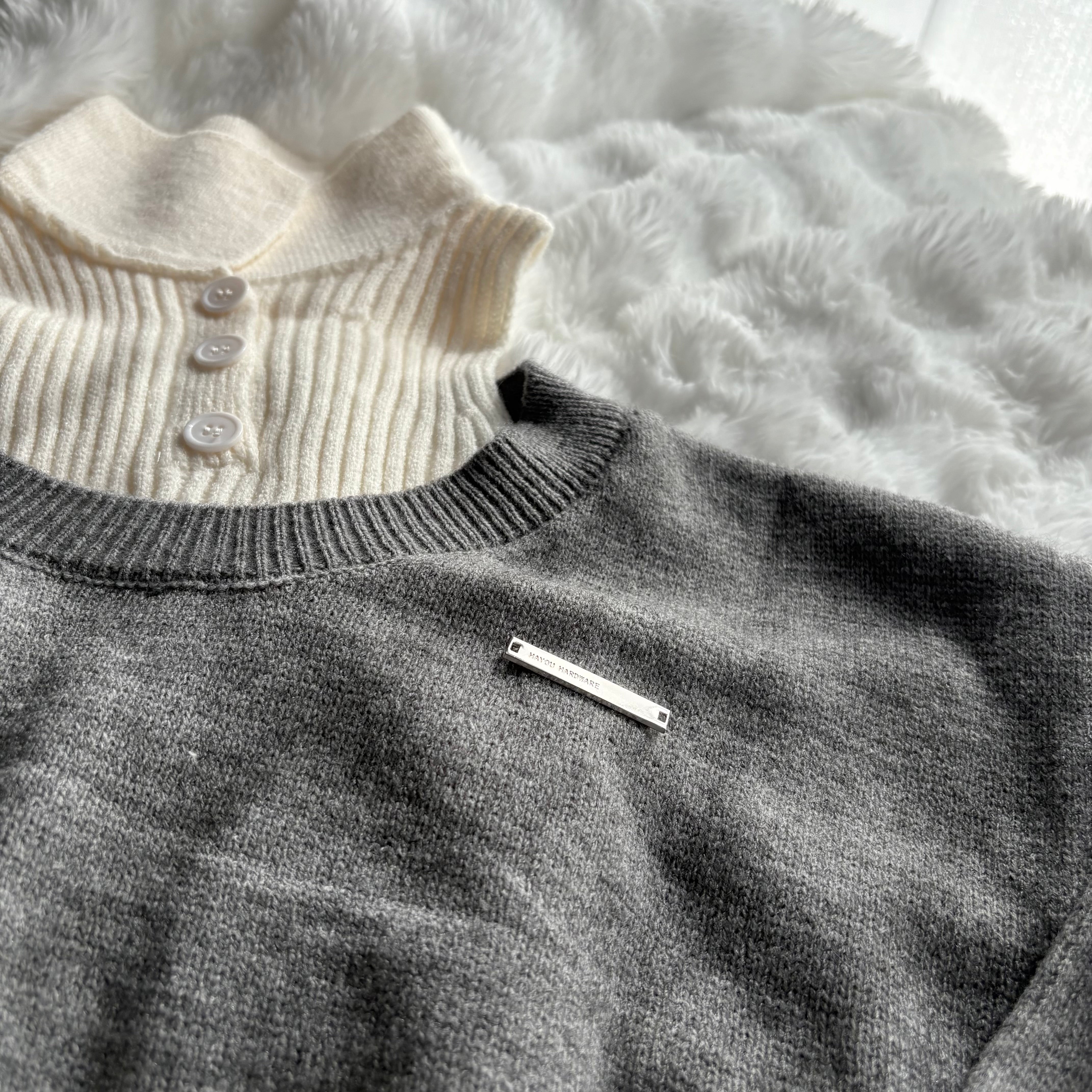 ツーピースクロップドニット KR13655