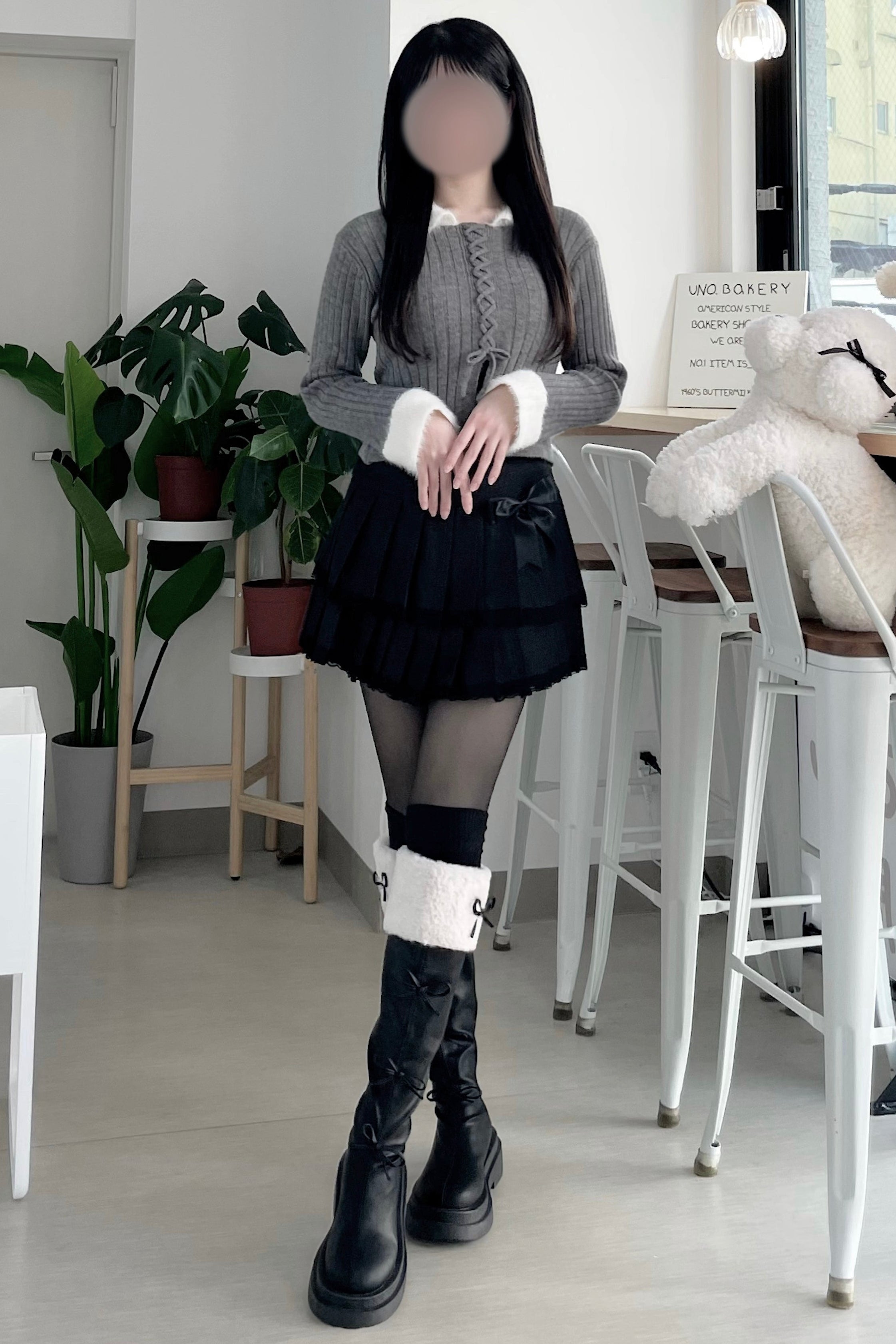 ダブルフリルプリーツスカート KR13558