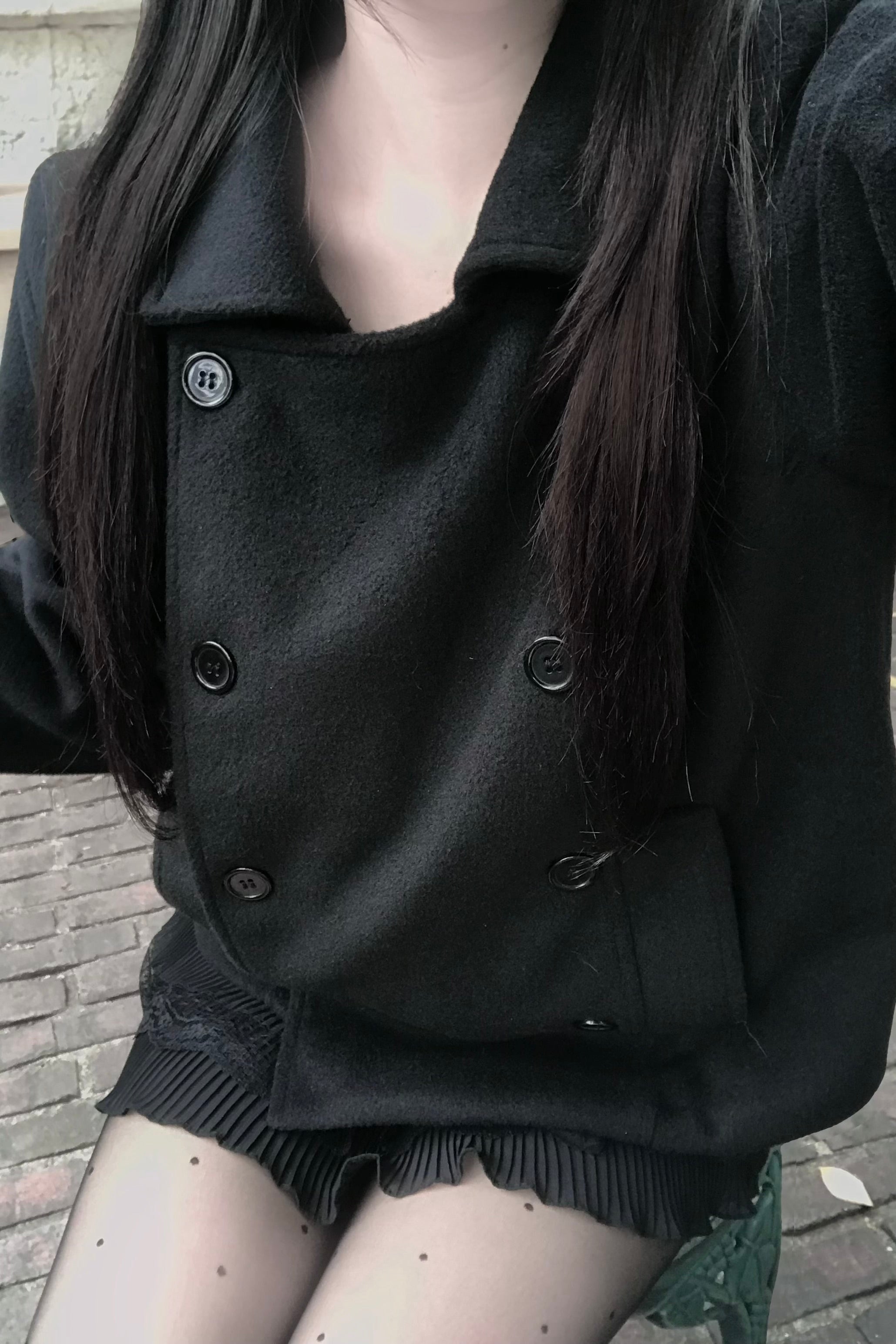 クラシックボタンショートコート KR30079