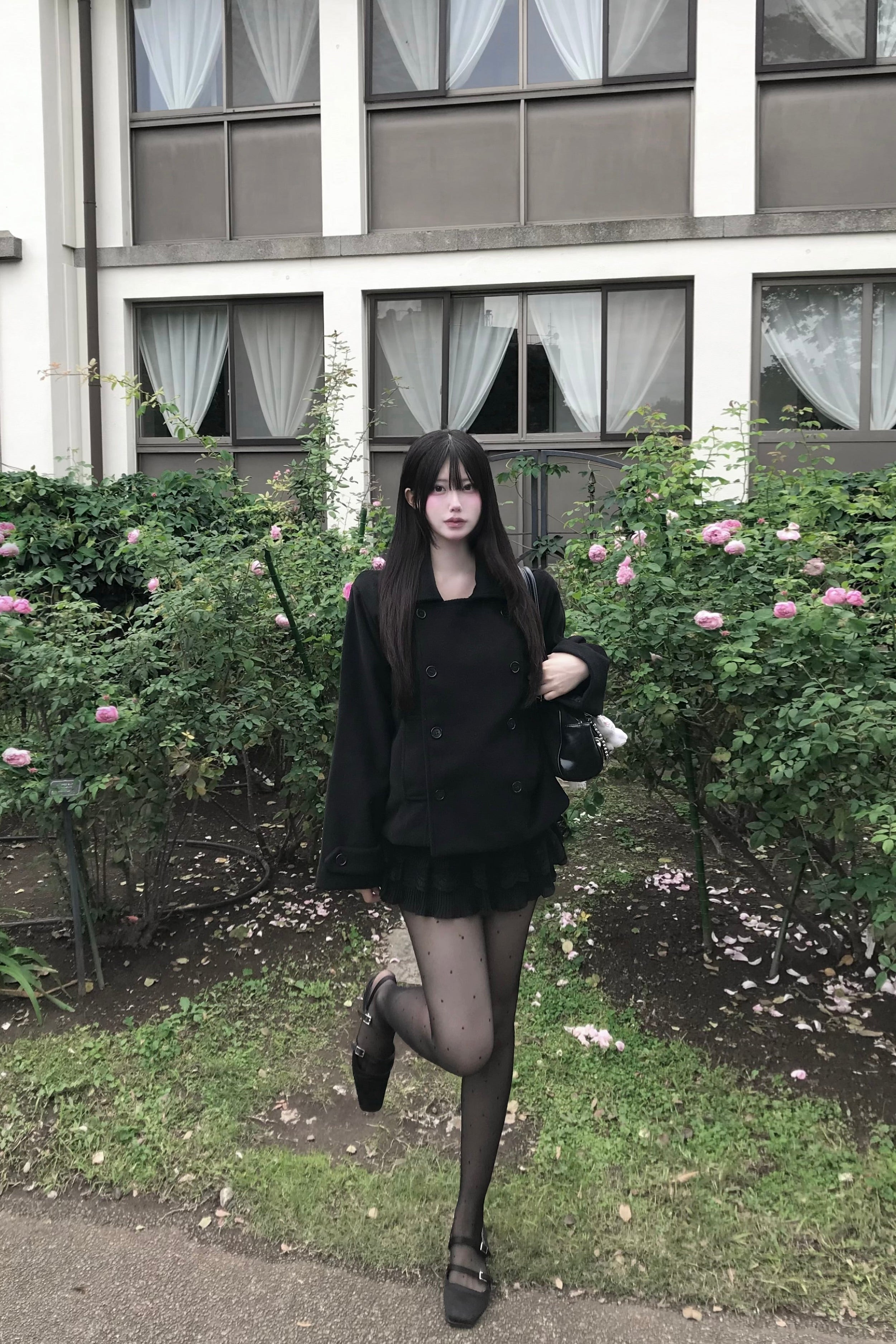 クラシックボタンショートコート KR30079