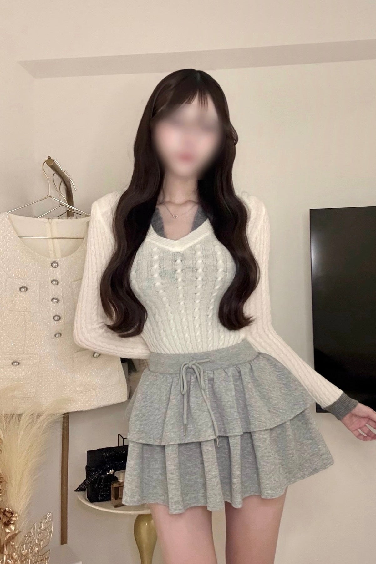 シャツデザインニット KR13488