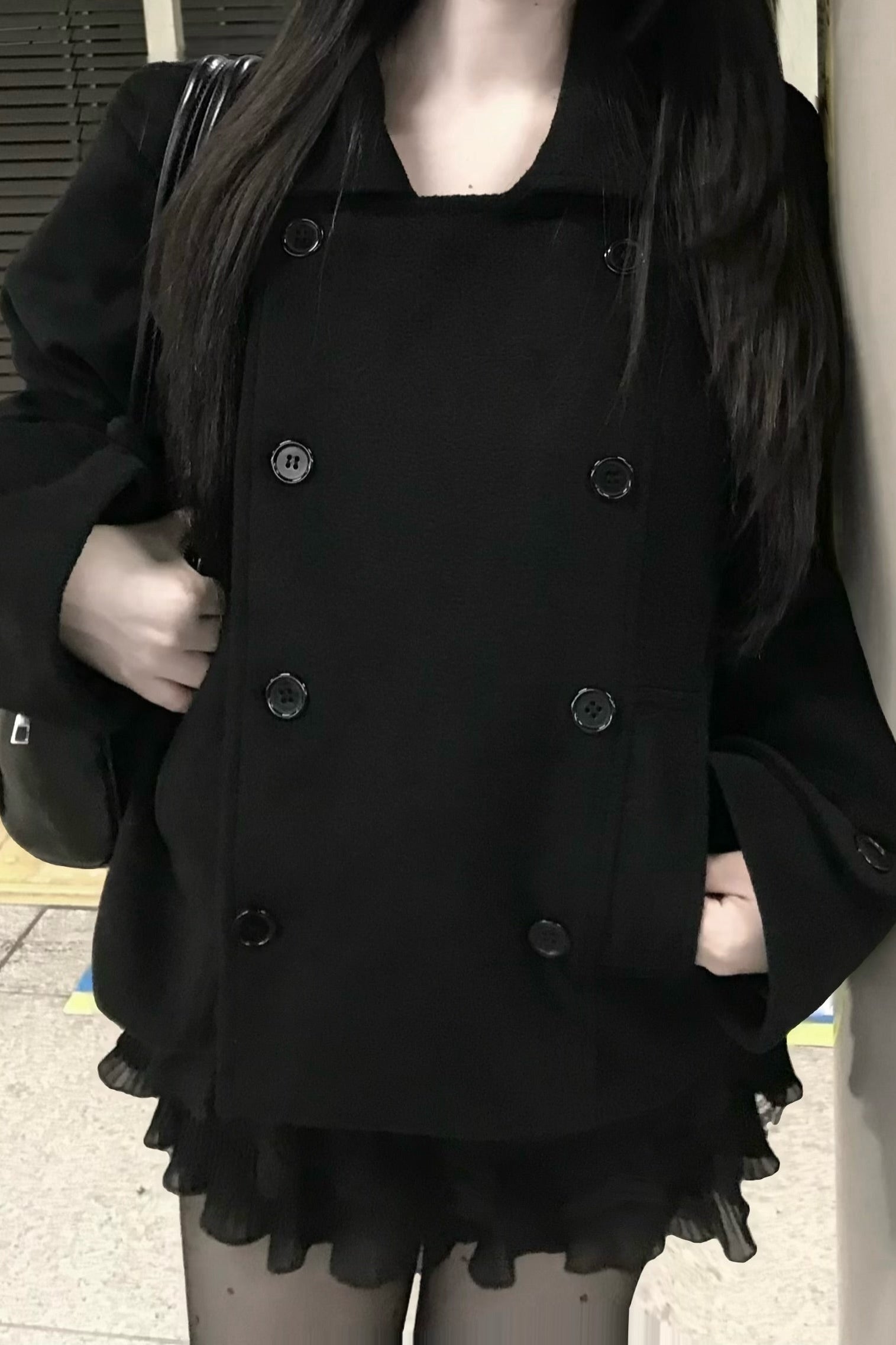 クラシックボタンショートコート KR30079