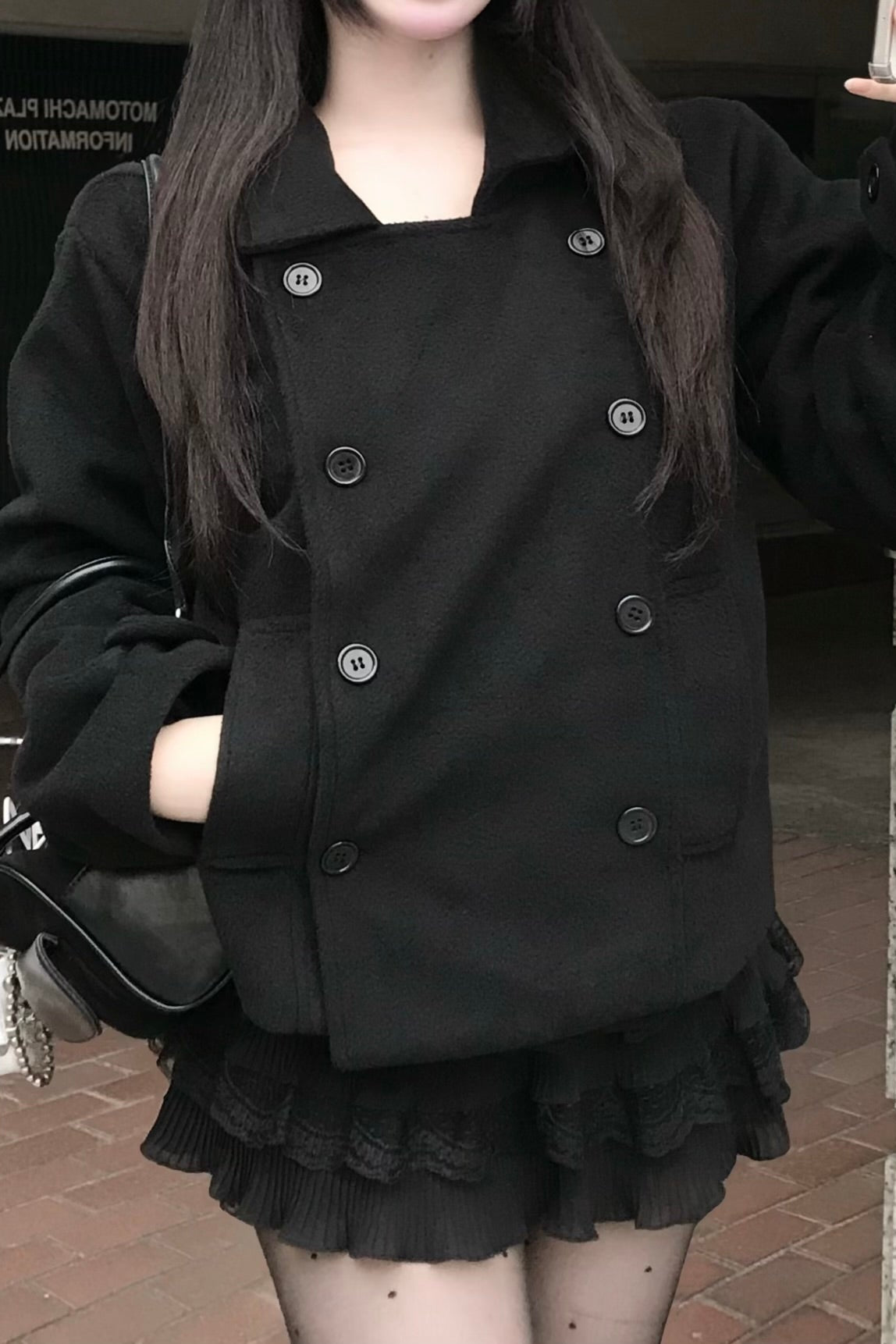 クラシックボタンショートコート KR30079