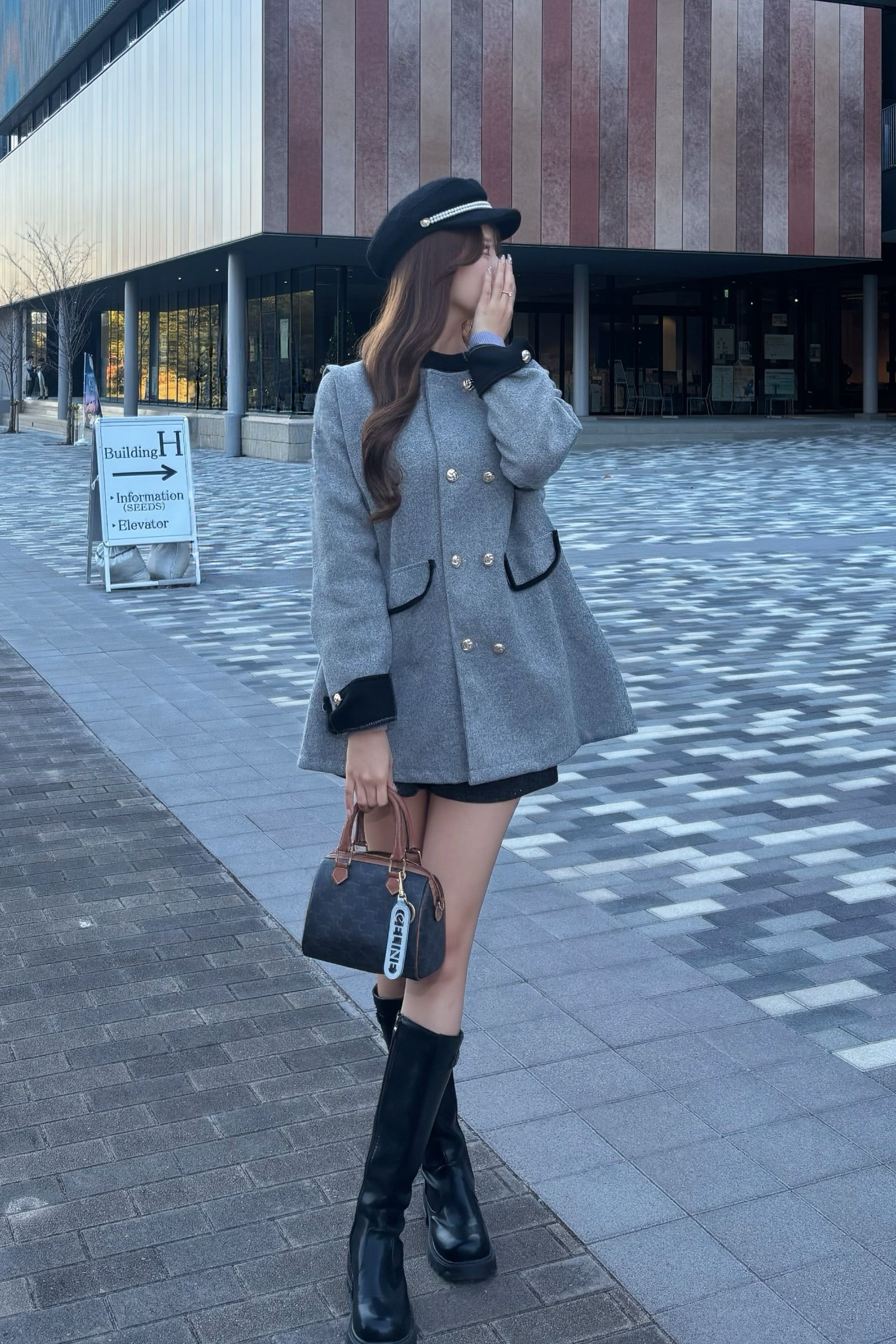 バイカラーエレガンスコート KR30128