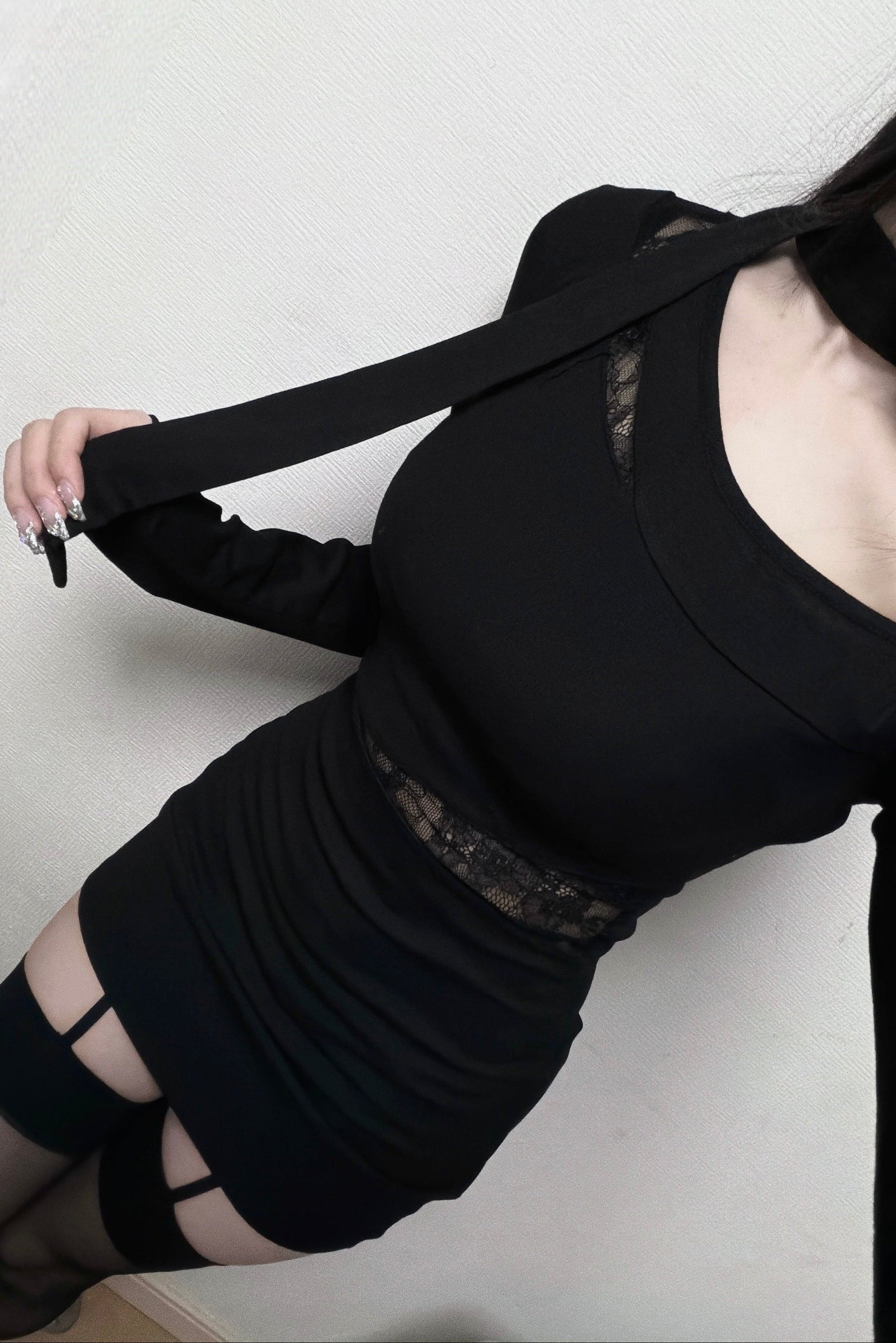 スリムフィットワンショルダーワンピース KR14049