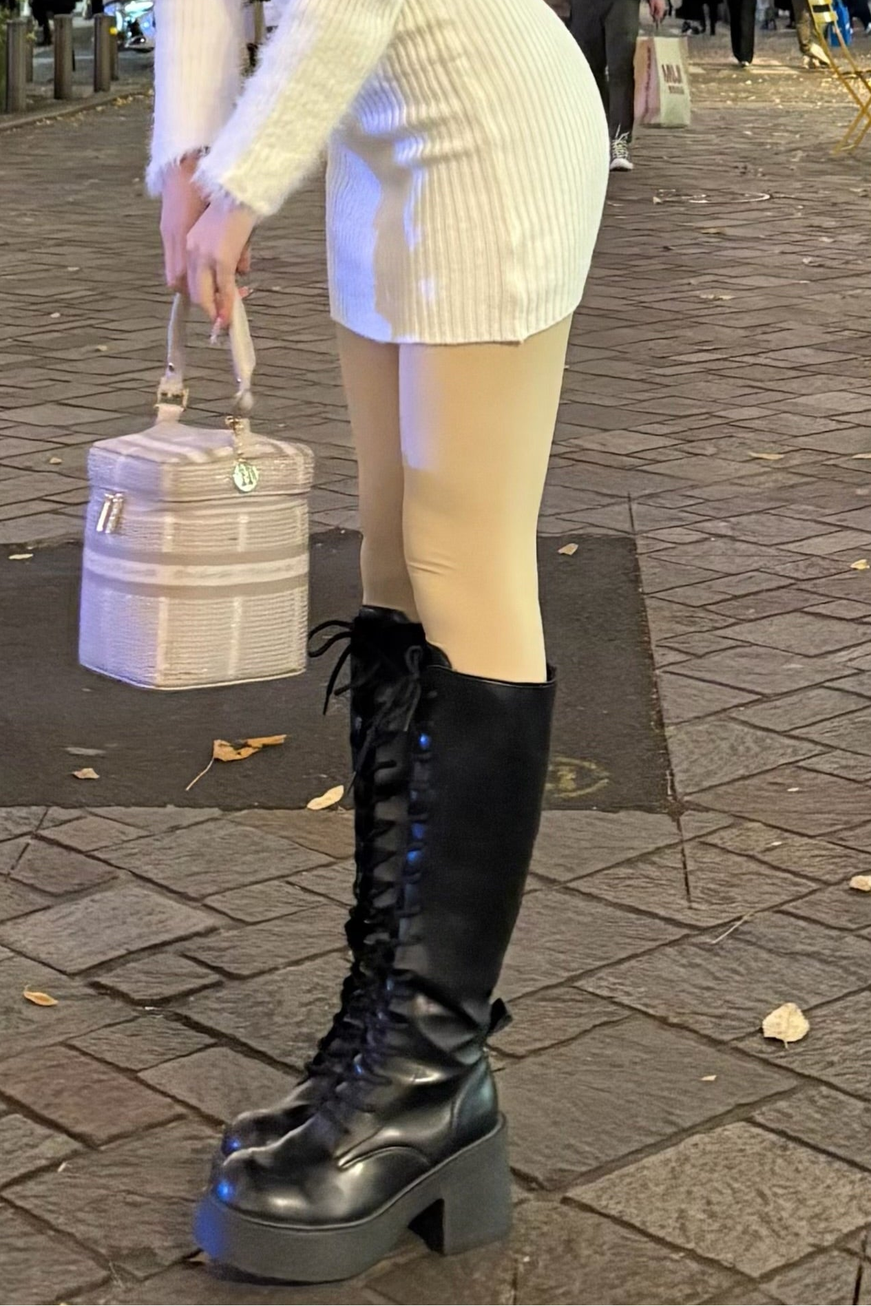 レースアップロングブーツ KR13797