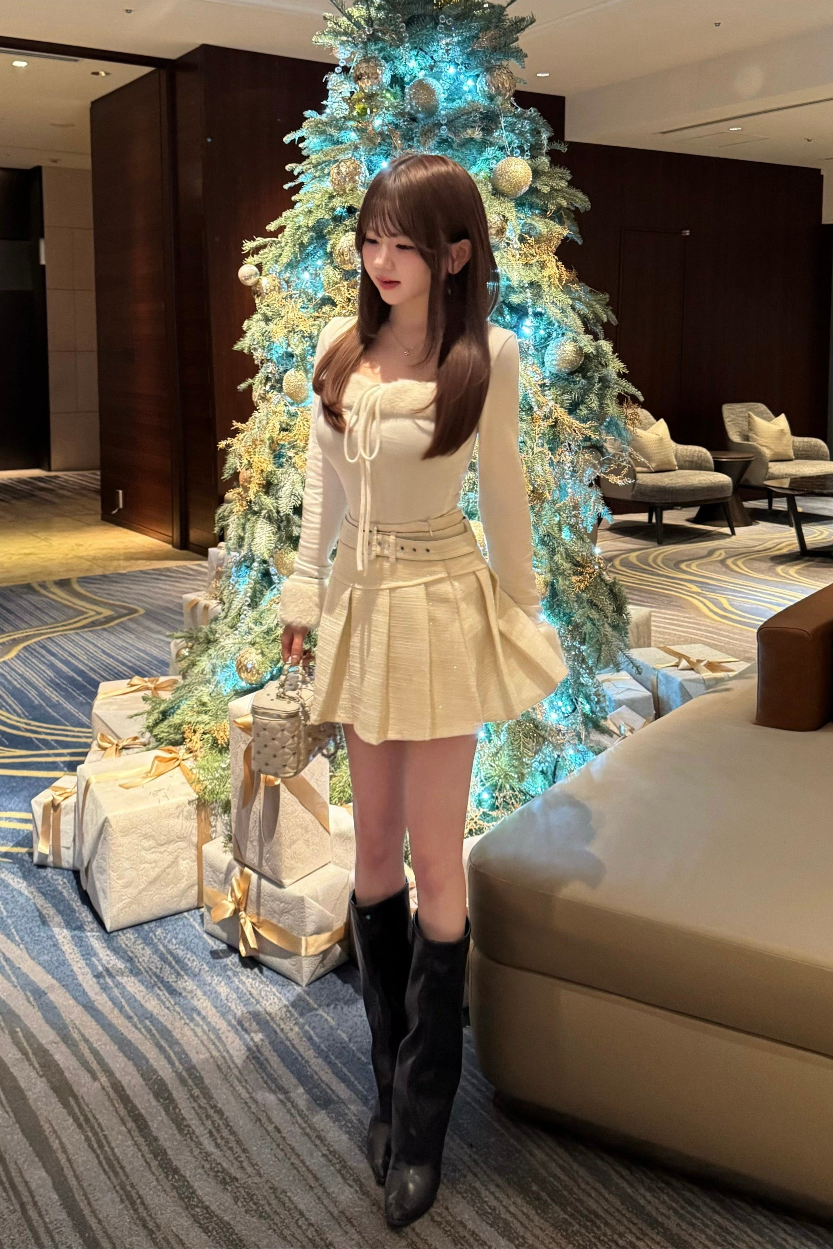 フロントファーリボンニット KR13885