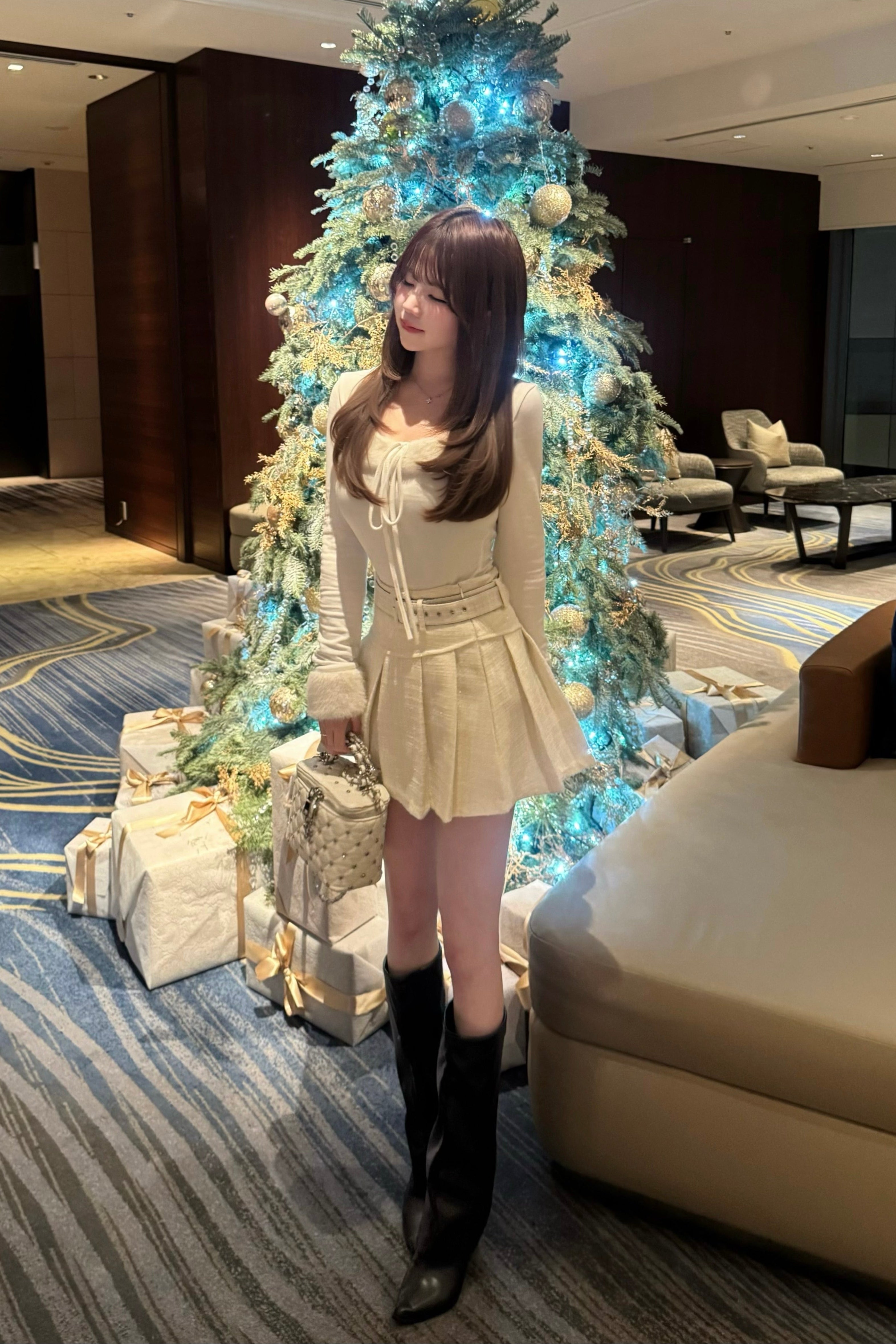 フロントファーリボンニット KR13885