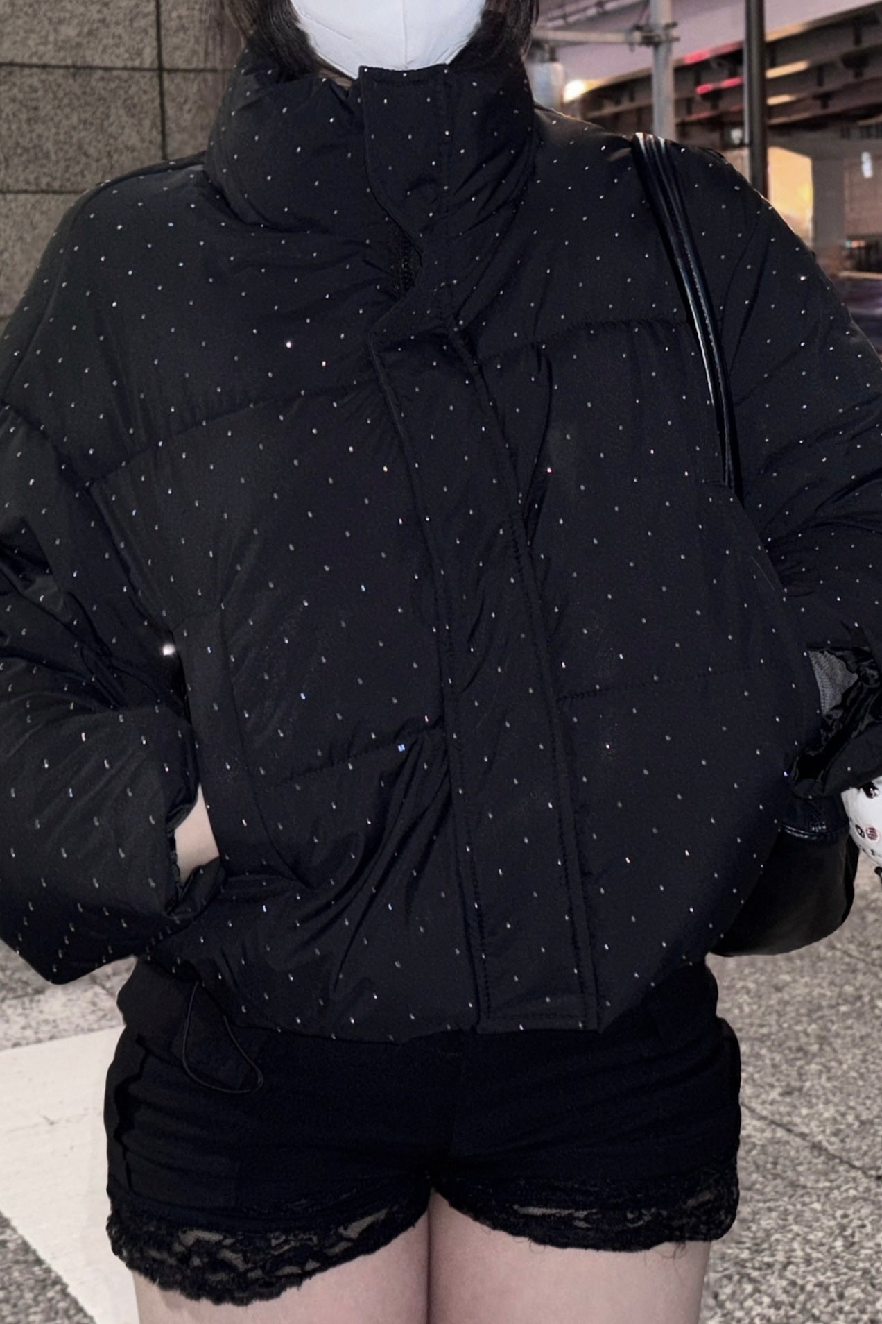 ラメビジューダウンジャケット KR30138