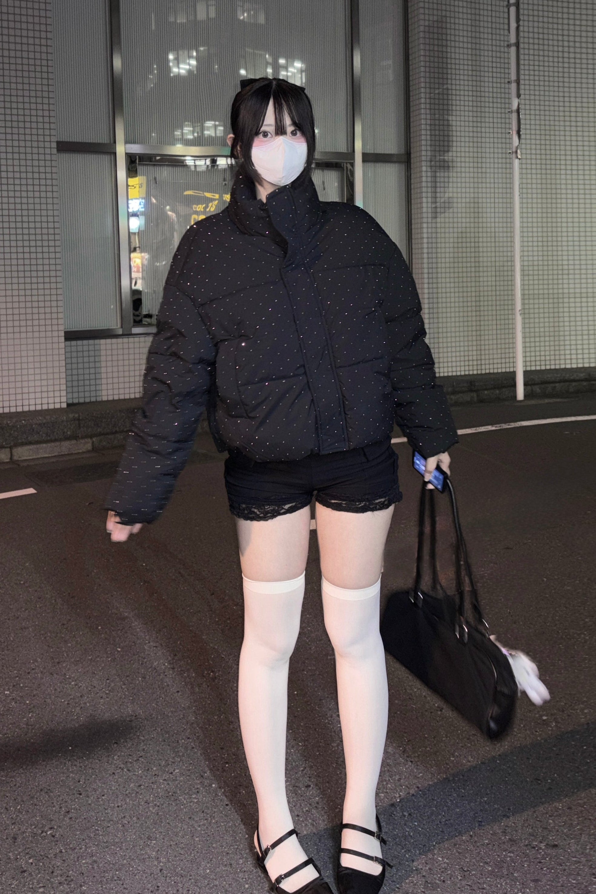 ラメビジューダウンジャケット KR30138