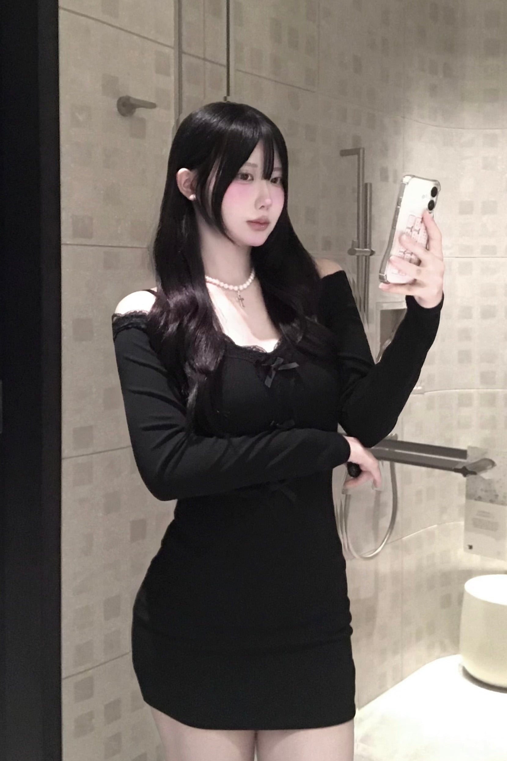 フロントレースリボンワンピース KR12551