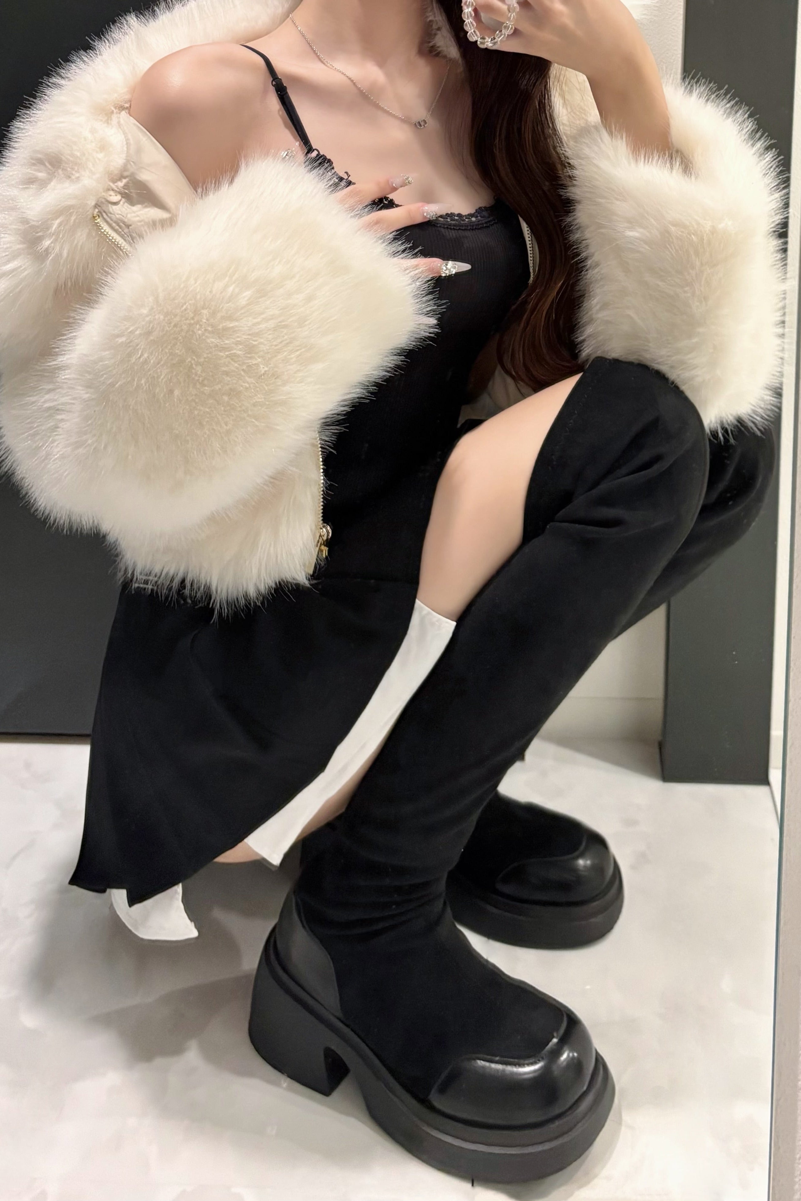 スウェードブーツ KR13483