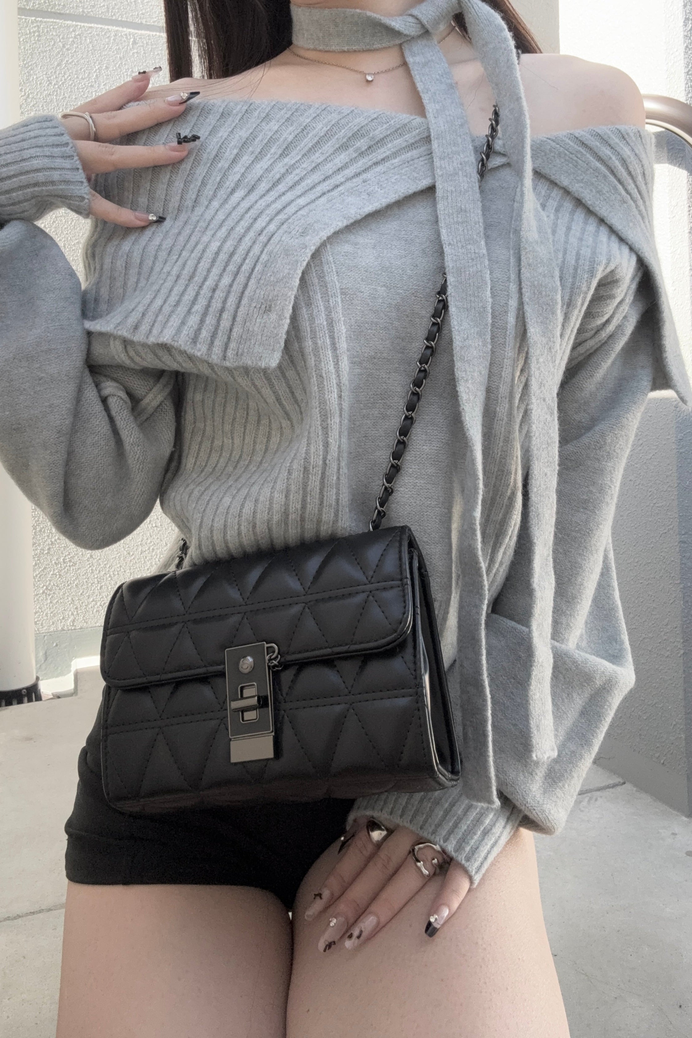 キルティングチェーンミニバッグ KR13646