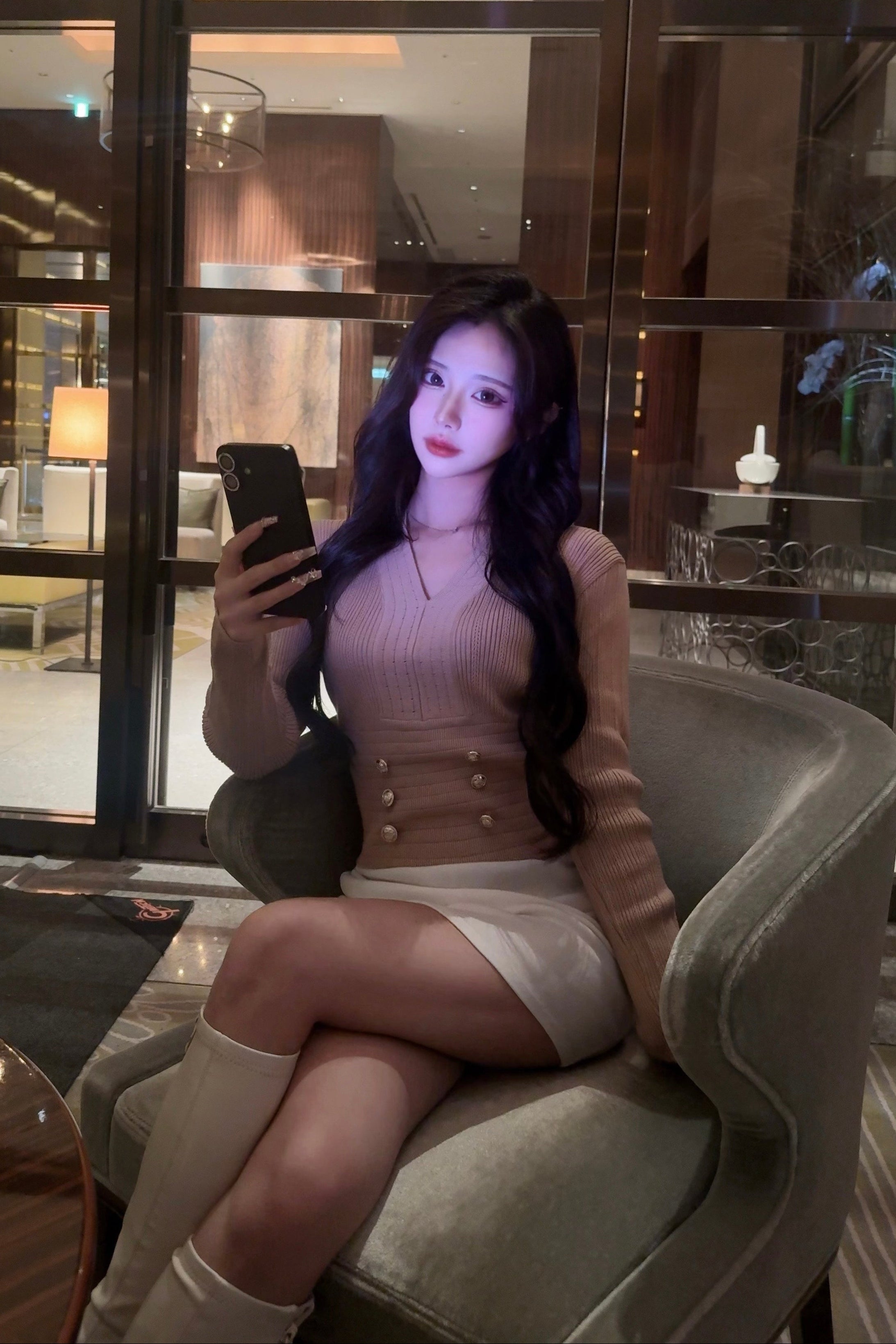 シルエットリブトップス KR13854