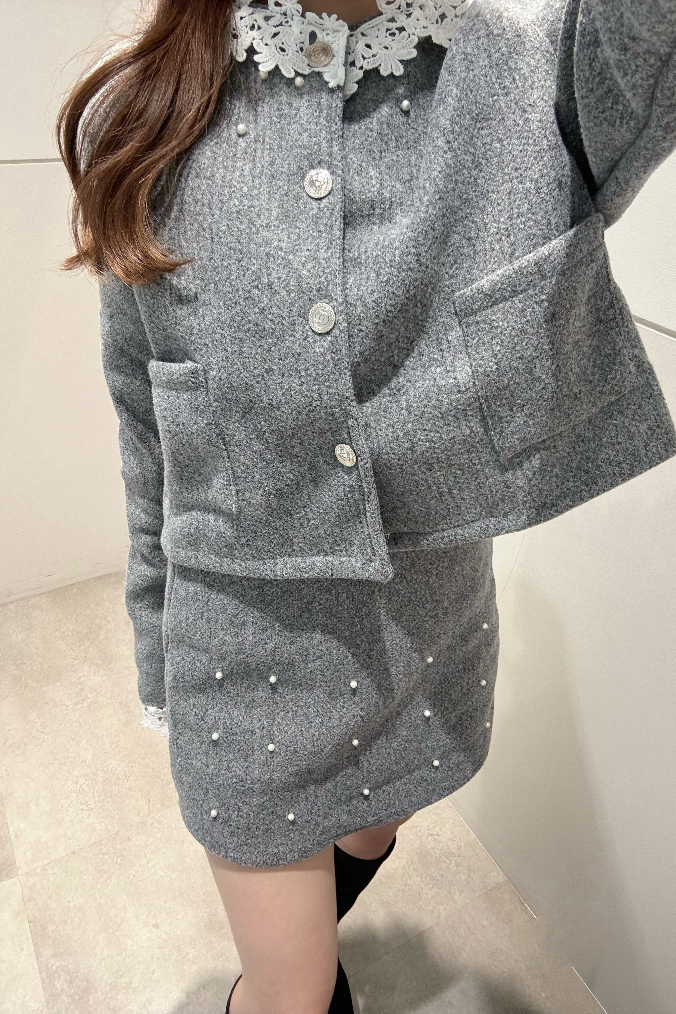 メルトンレースカラーセットアップ KR30393