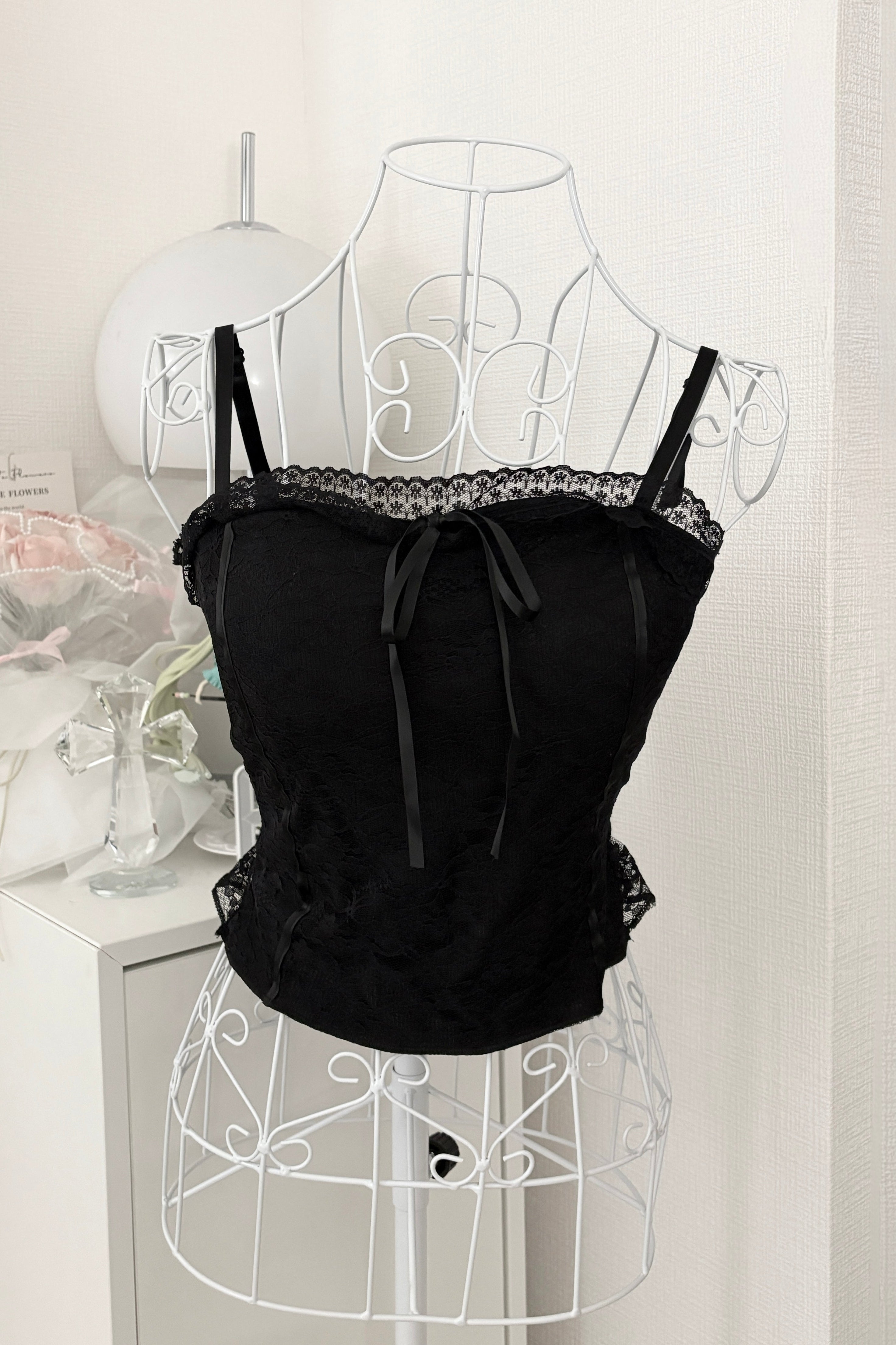 リボンレースキャミソール KR13084