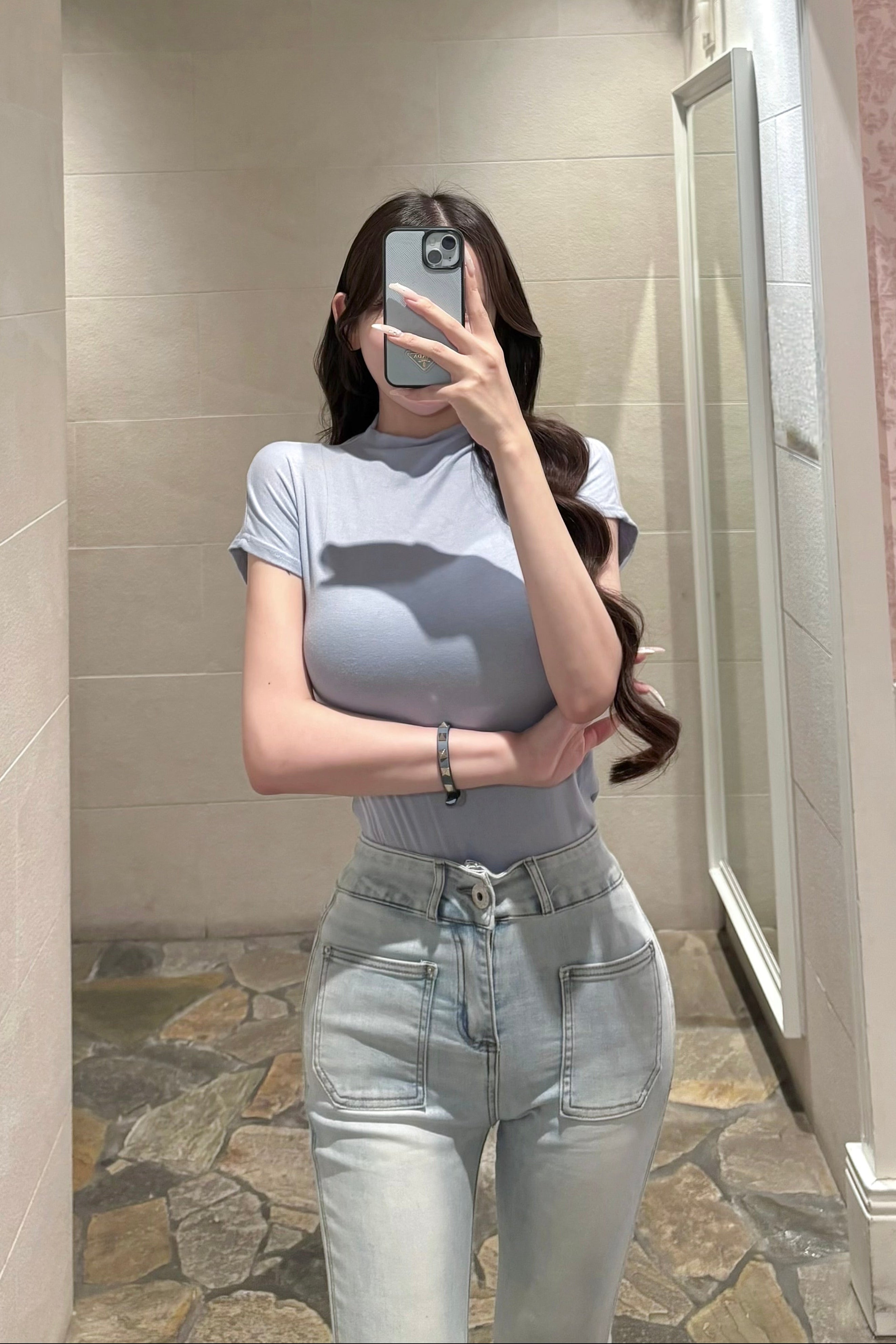 ハイネックスリーブTシャツ KR15056
