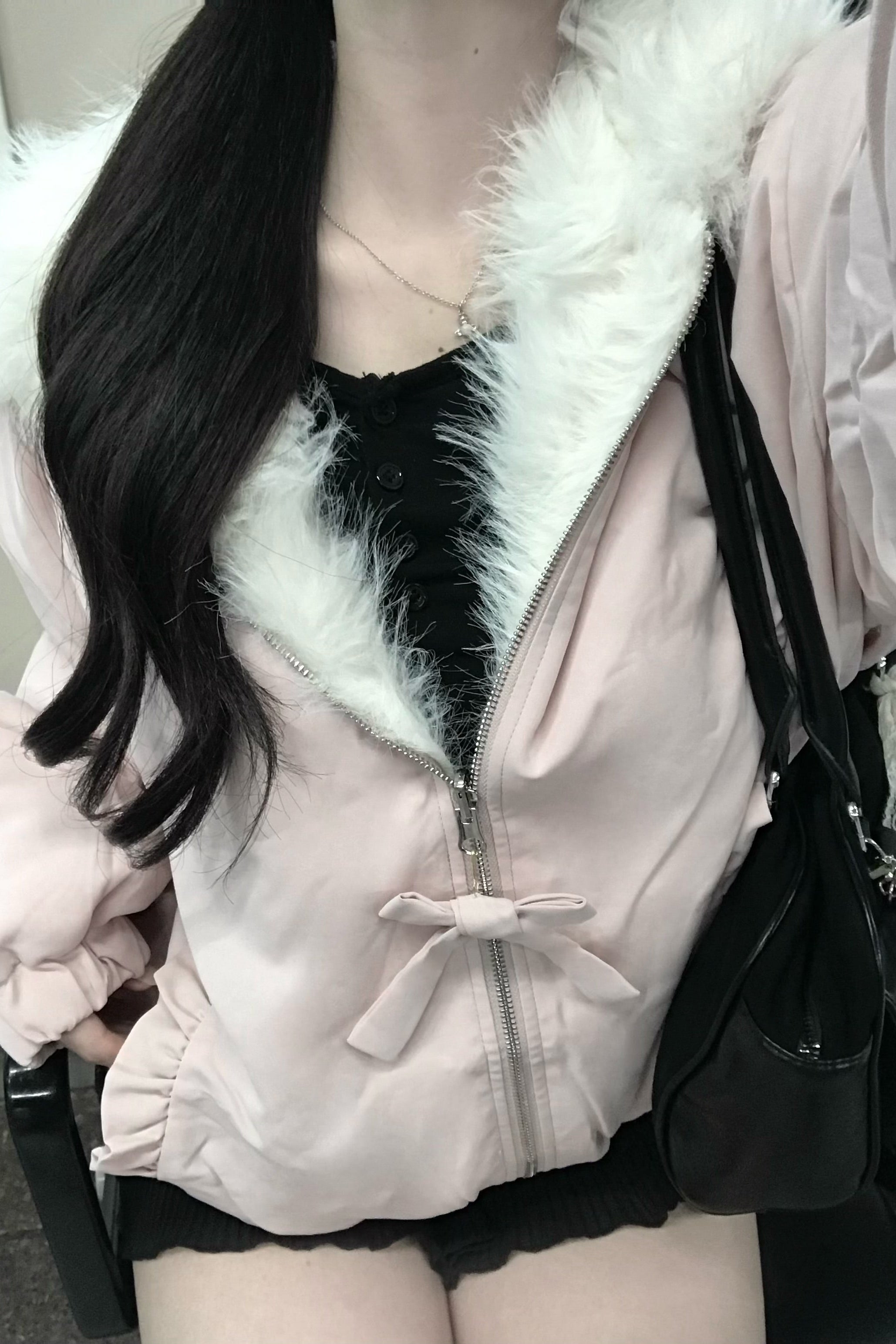 キャットファーフードブルゾン KR30139