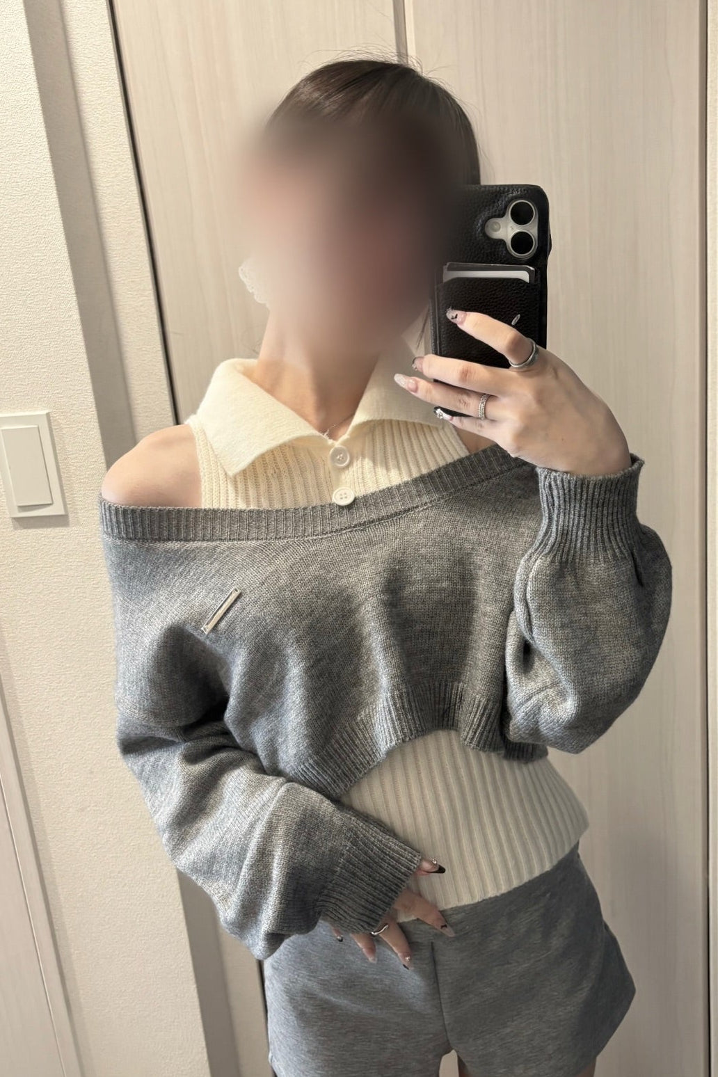 ツーピースクロップドニット KR13655